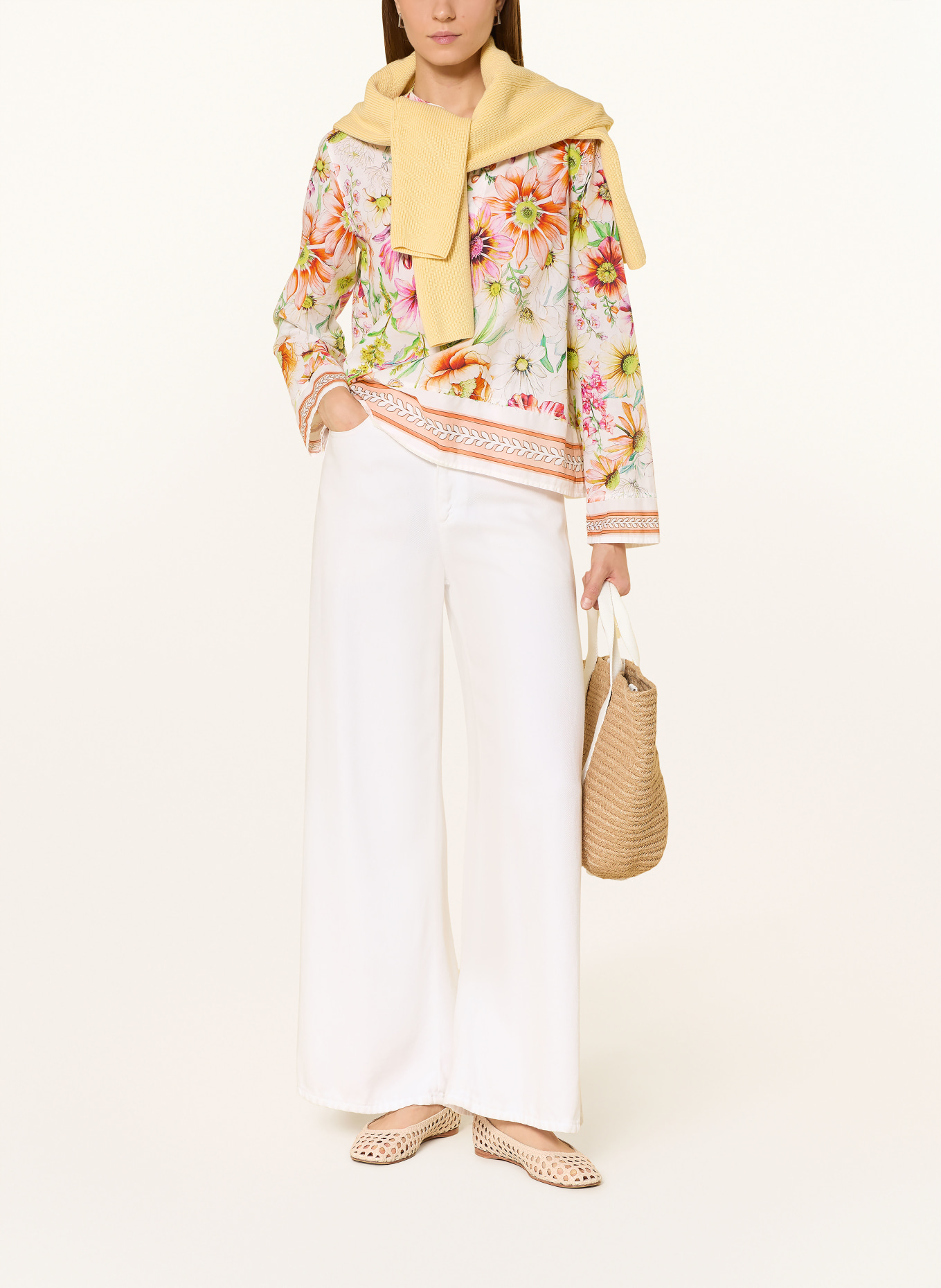 Emily VAN DEN BERGH bluzka: BIAŁY / MOCNORÓŻOWY / POMARAŃCZOWY