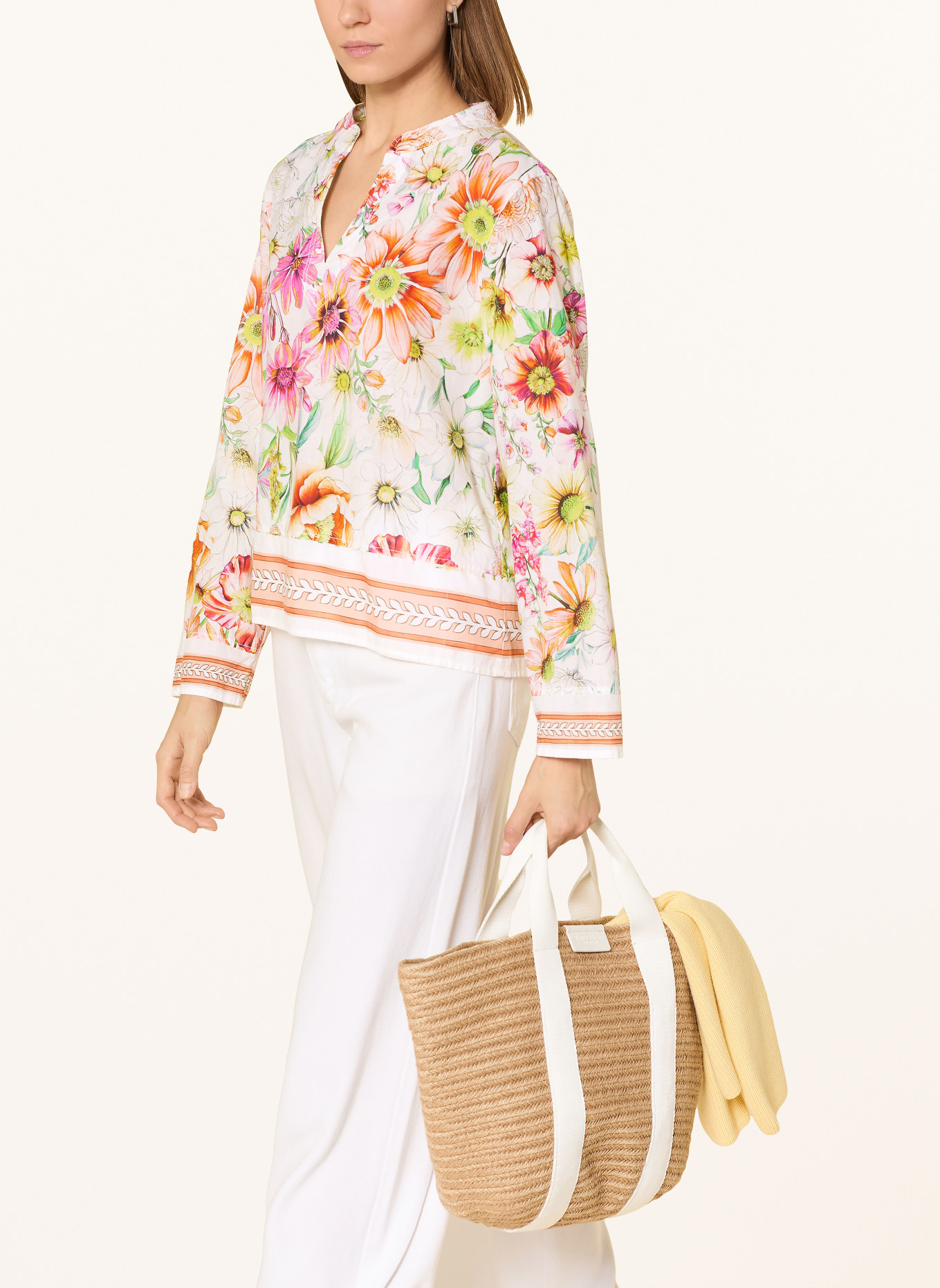 Emily VAN DEN BERGH bluzka: BIAŁY / MOCNORÓŻOWY / POMARAŃCZOWY