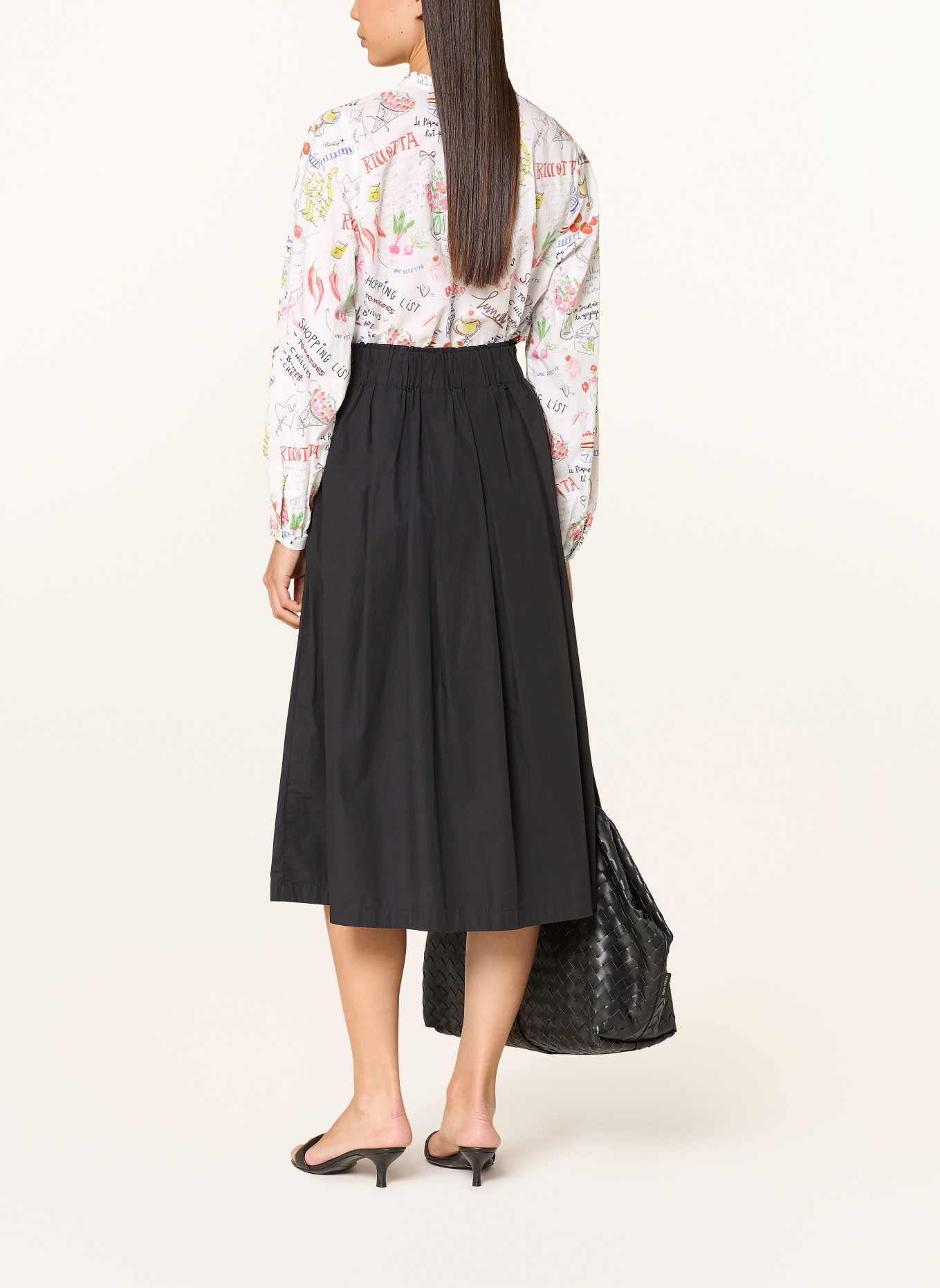 Emily VAN DEN BERGH Blouse shirt with ruffles: WHITE / RED / BLUE