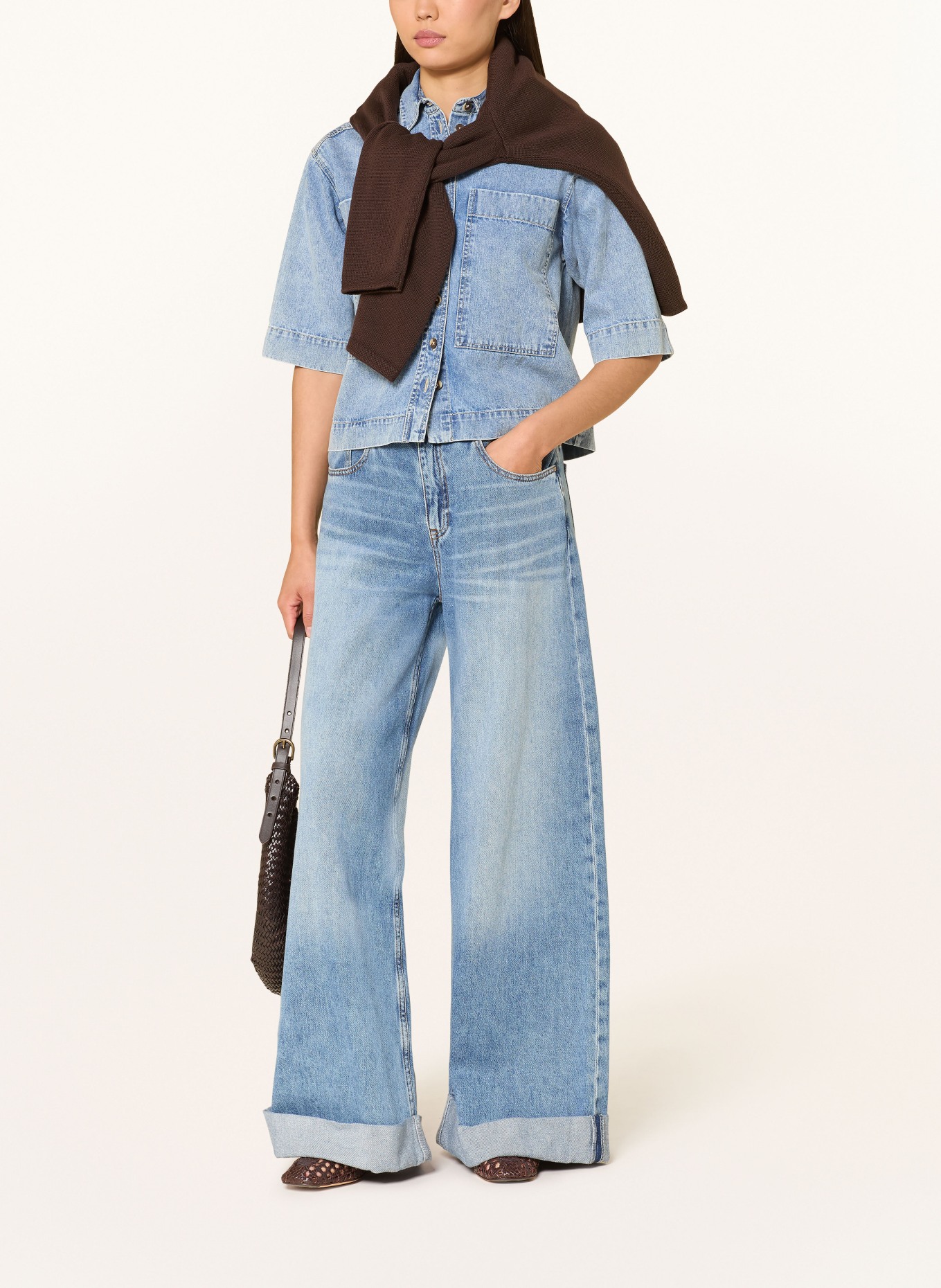 Emily VAN DEN BERGH Jeansbluse: HELLBLAU