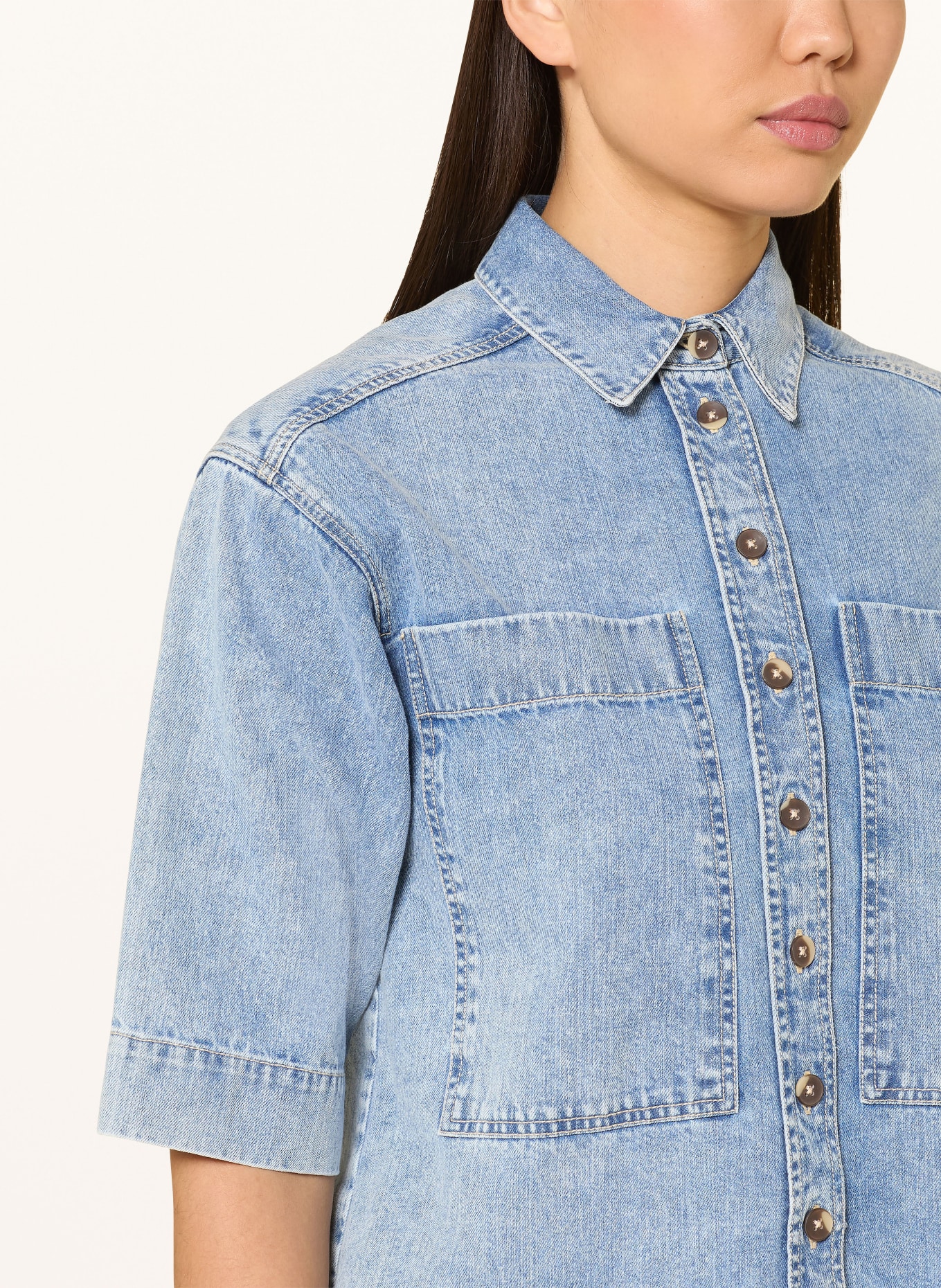 Emily VAN DEN BERGH Jeansbluse: HELLBLAU