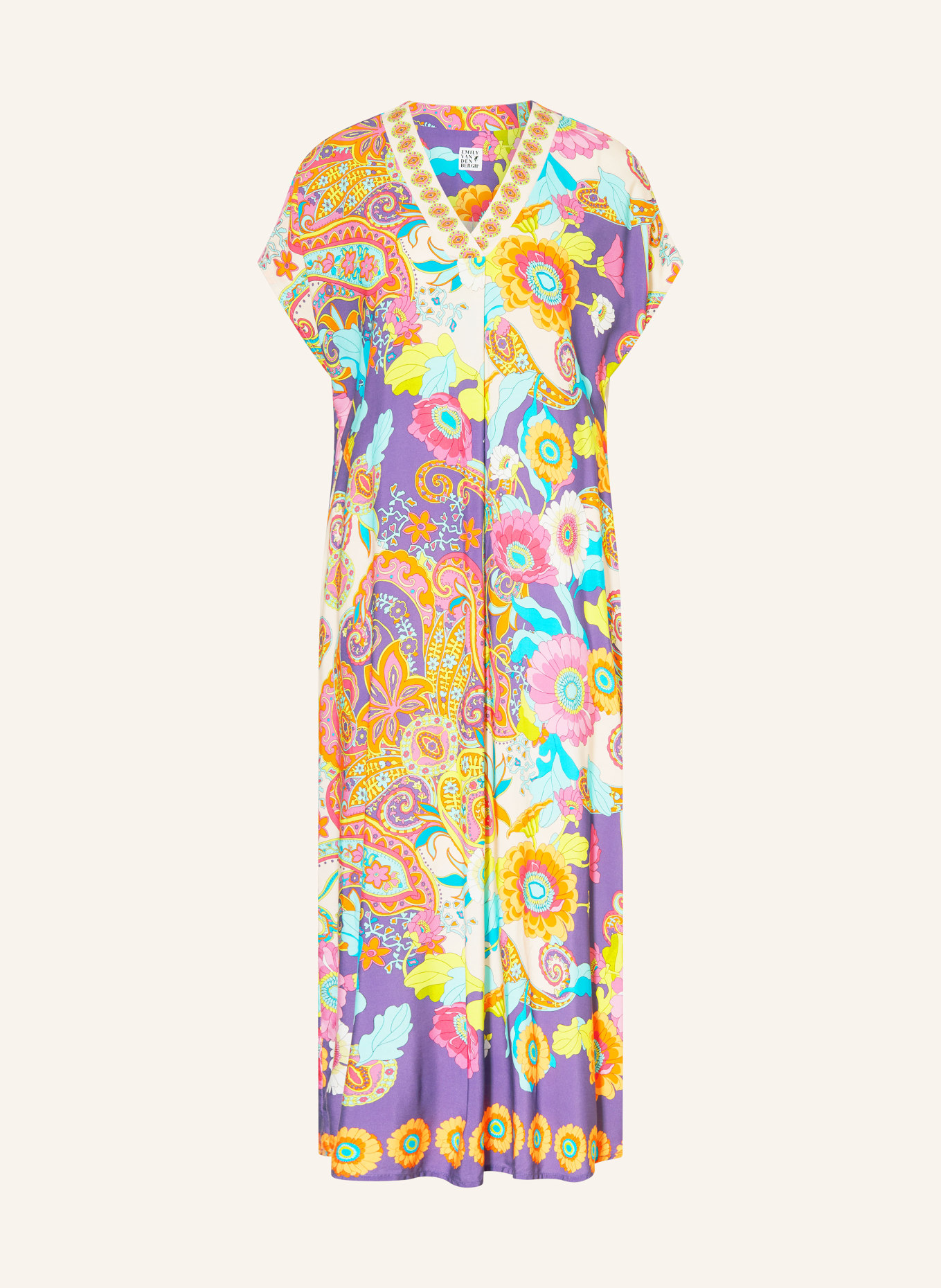 Emily VAN DEN BERGH sukienka: LILA / MOCNORÓŻOWY / TURKUSOWY