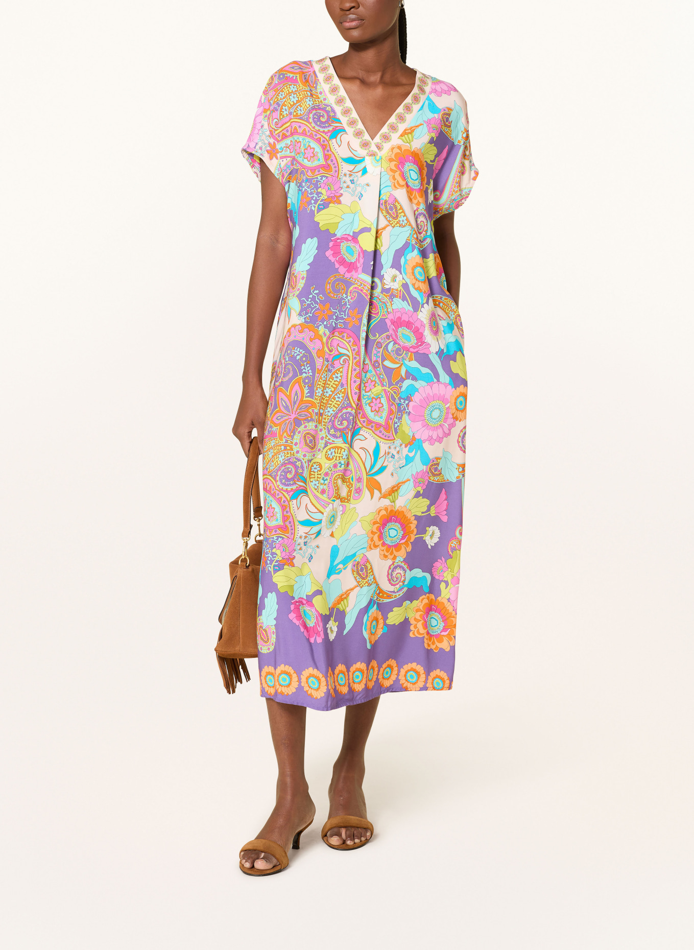 Emily VAN DEN BERGH sukienka: LILA / MOCNORÓŻOWY / TURKUSOWY