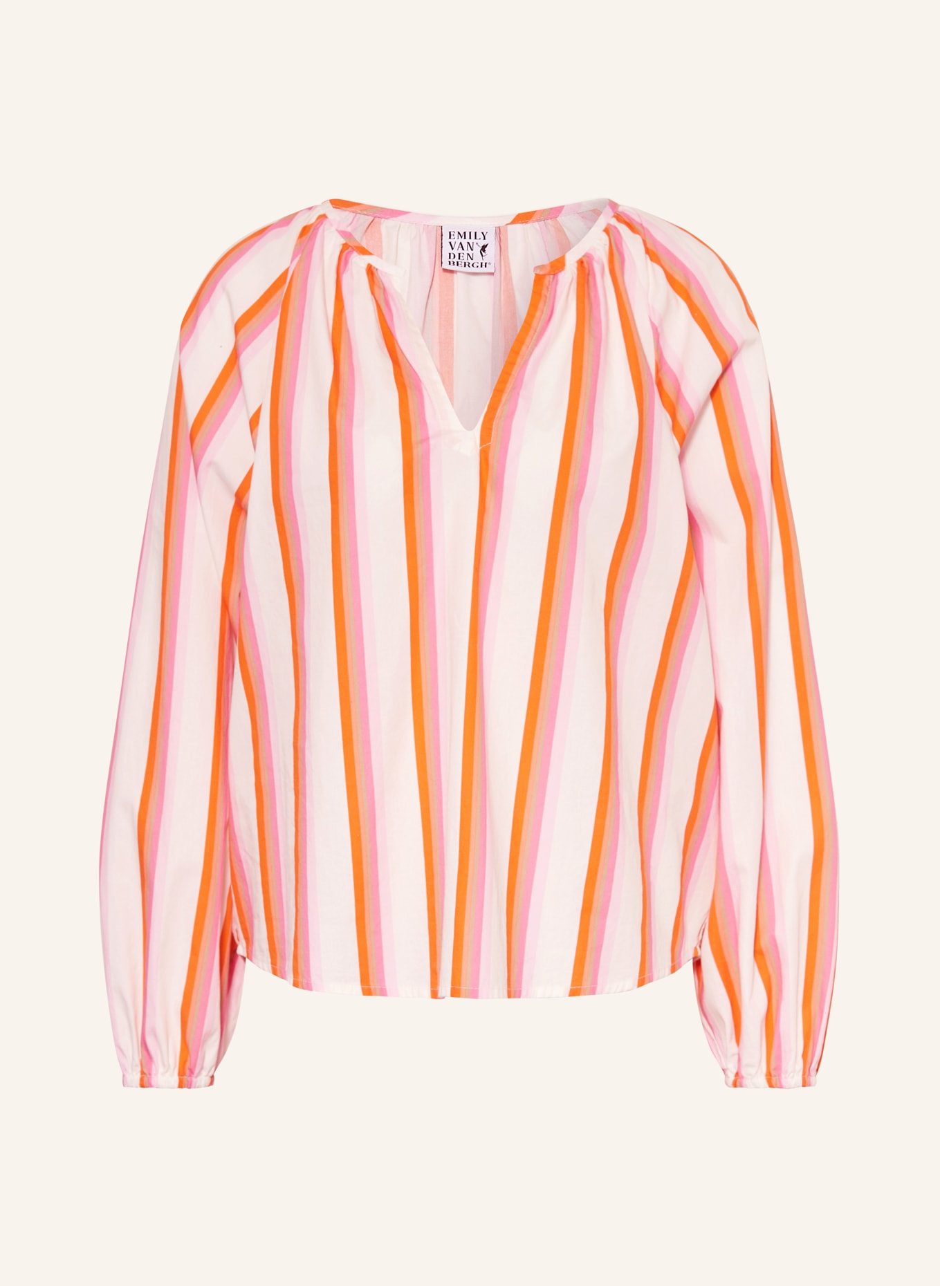 Emily VAN DEN BERGH Blusenshirt: WEISS / PINK / ORANGE
