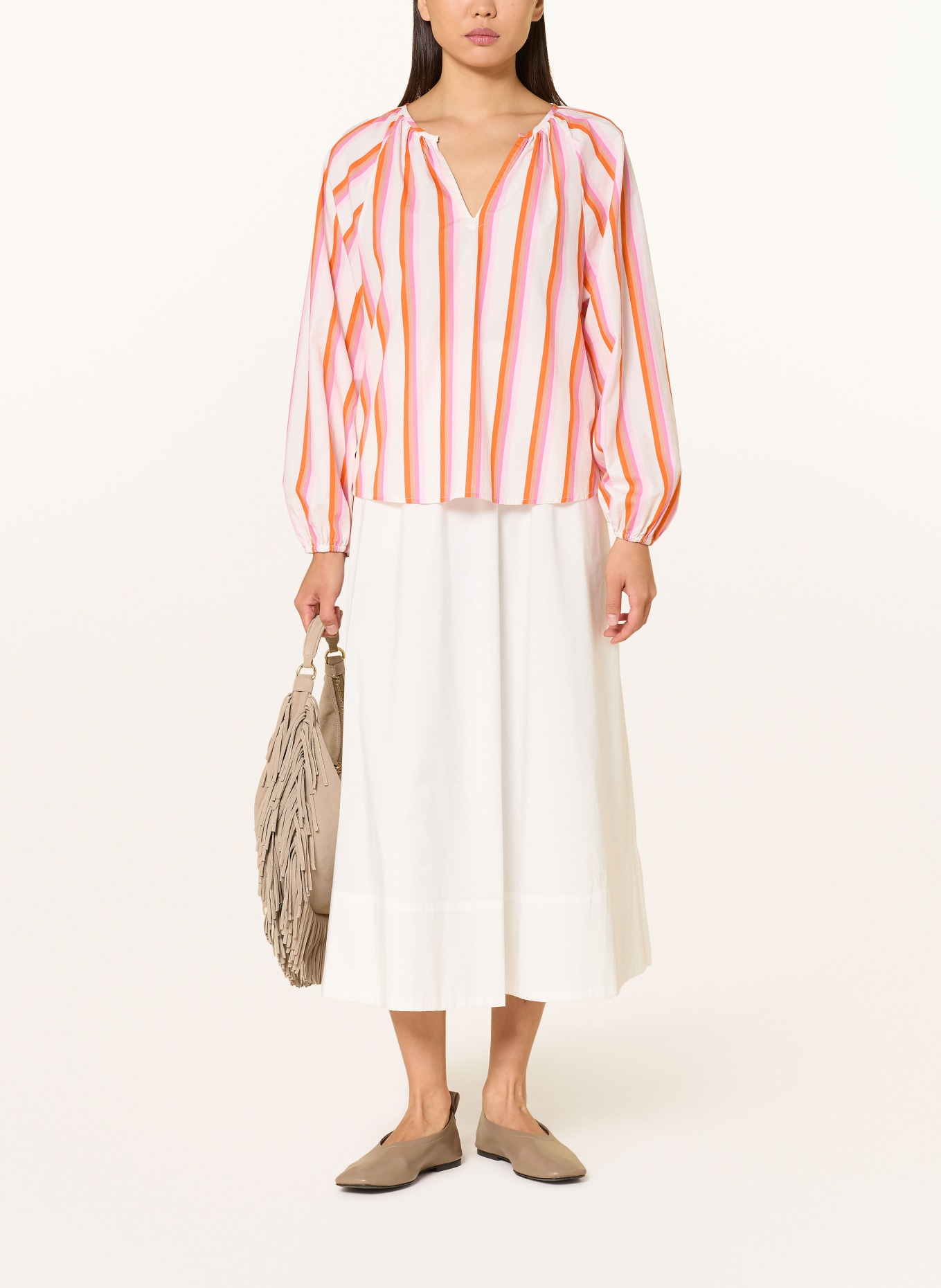 Emily VAN DEN BERGH Blusenshirt: WEISS / PINK / ORANGE