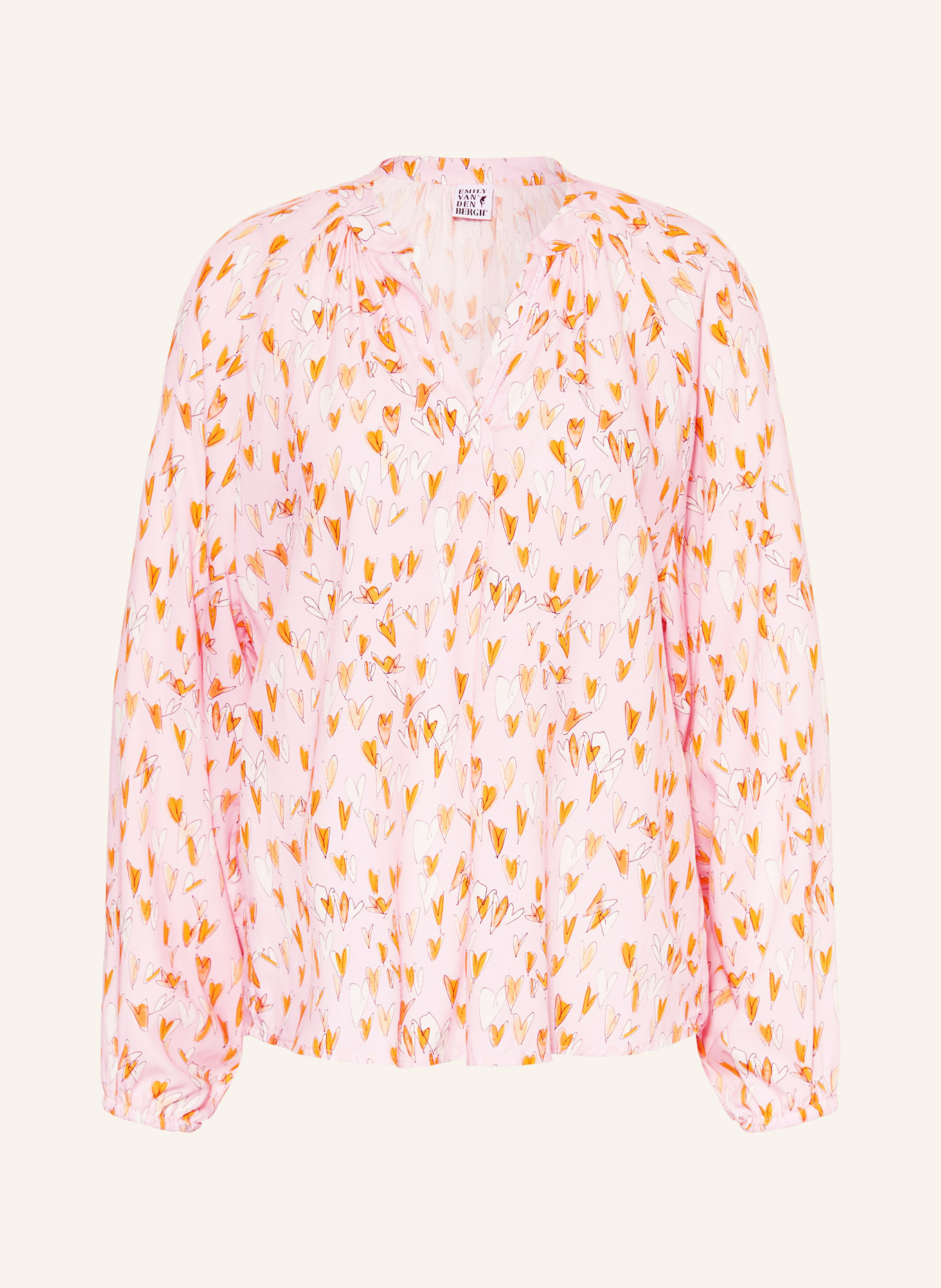 Emily VAN DEN BERGH Blusenshirt: ROSA / ORANGE / WEISS
