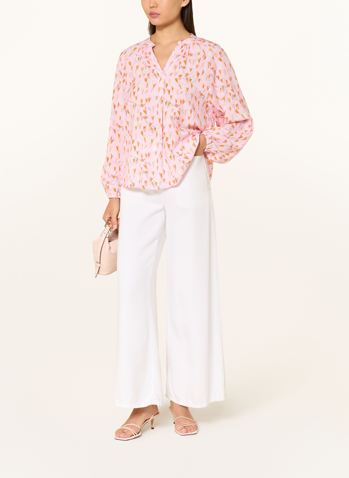 Emily VAN DEN BERGH Blusenshirt: ROSA / ORANGE / WEISS