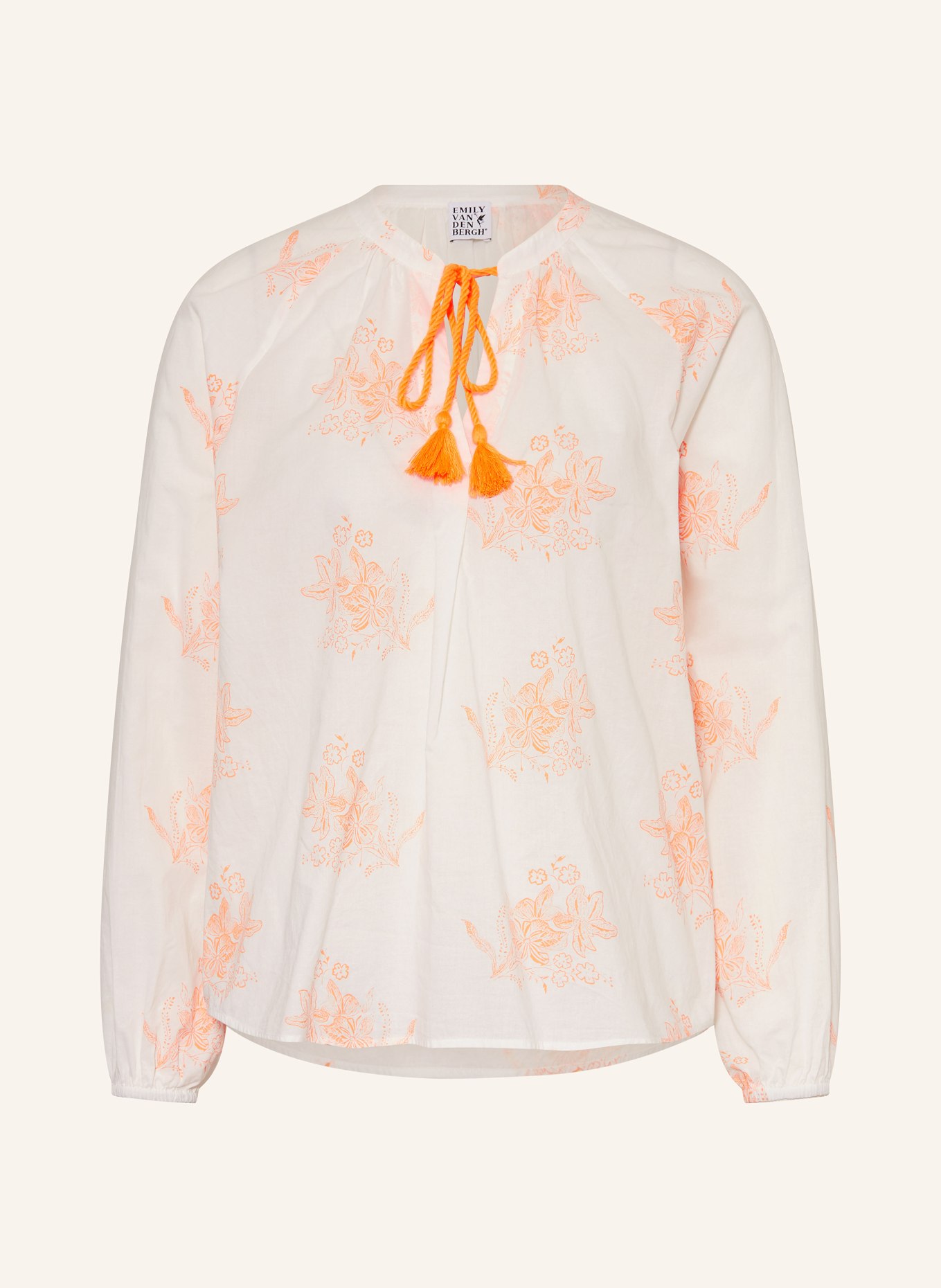 Emily VAN DEN BERGH Blusenshirt: ECRU / NEONORANGE