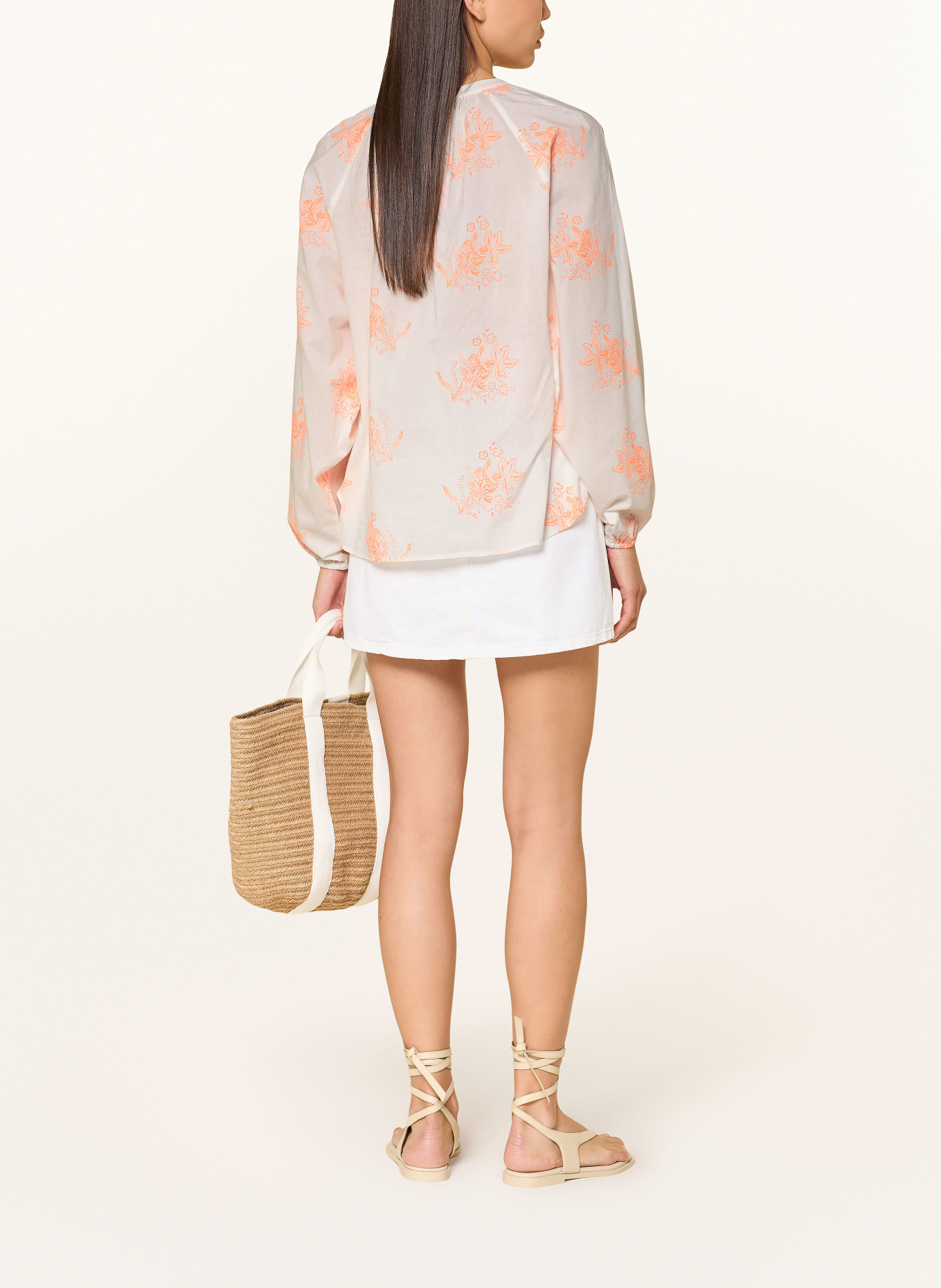 Emily VAN DEN BERGH Blusenshirt: ECRU / NEONORANGE