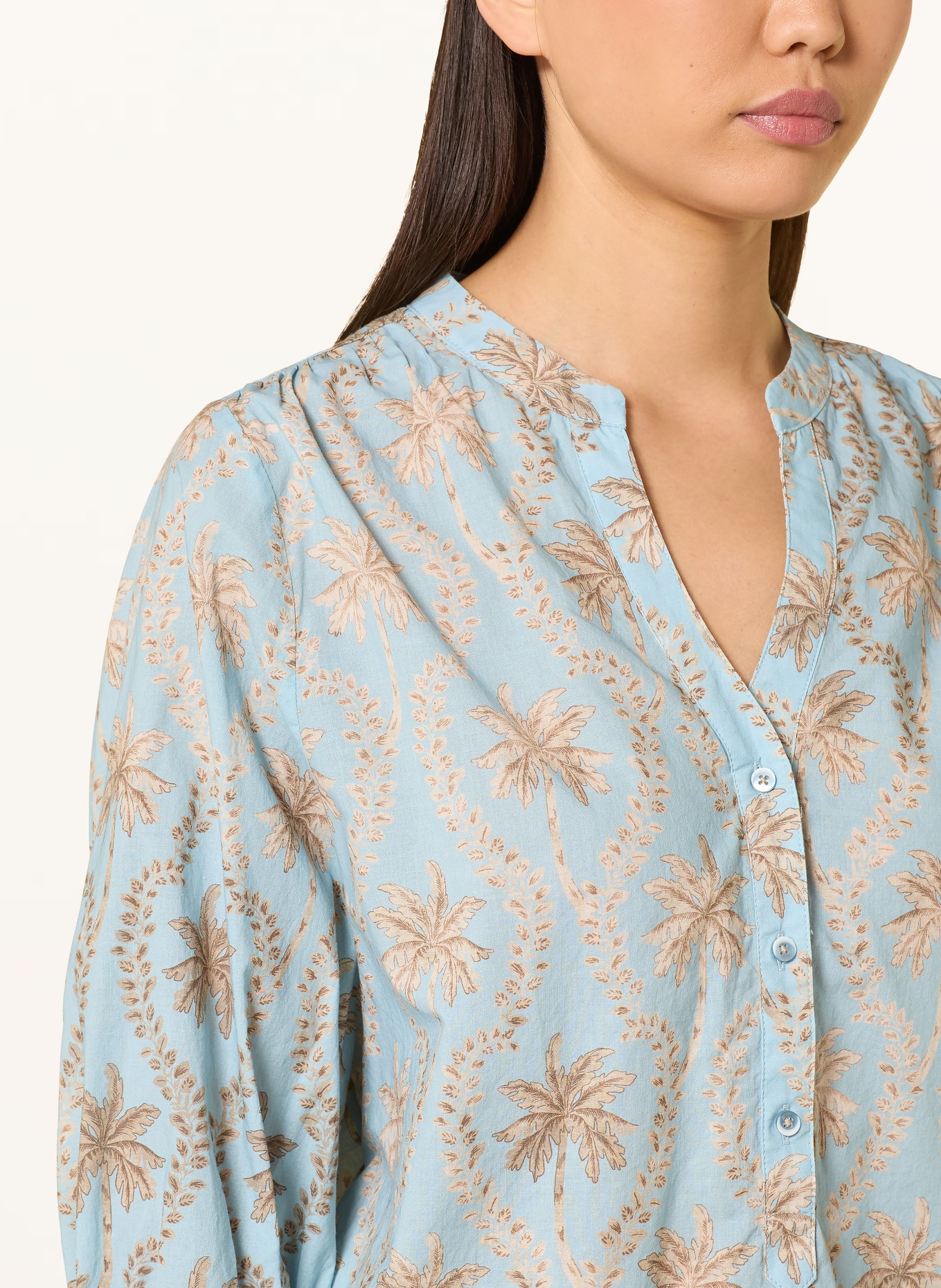 Emily VAN DEN BERGH Blusenshirt: HELLBLAU / HELLBRAUN / HELLGRAU