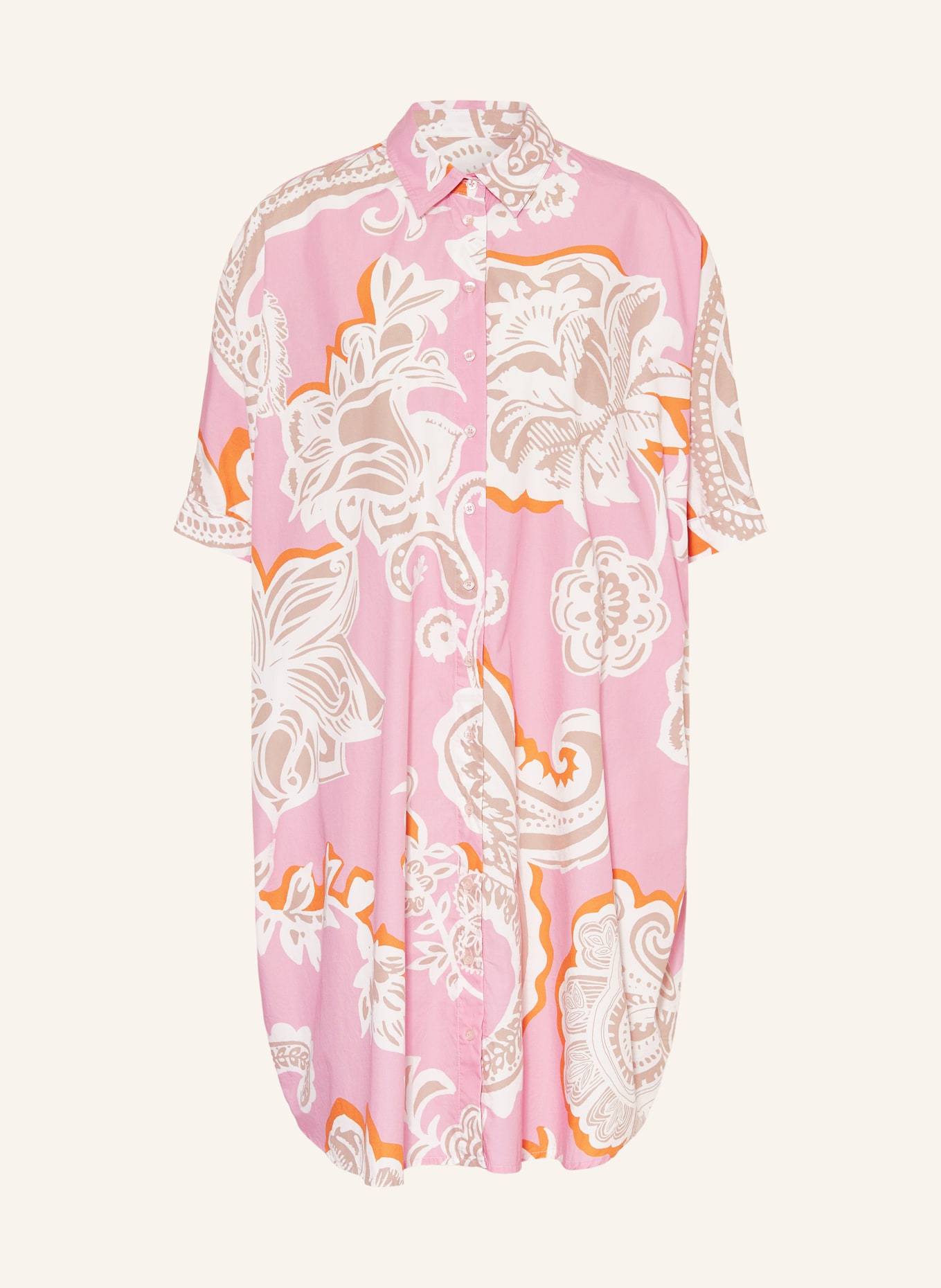 Emily VAN DEN BERGH Hemdblusenkleid: ROSA / BEIGE / CREME