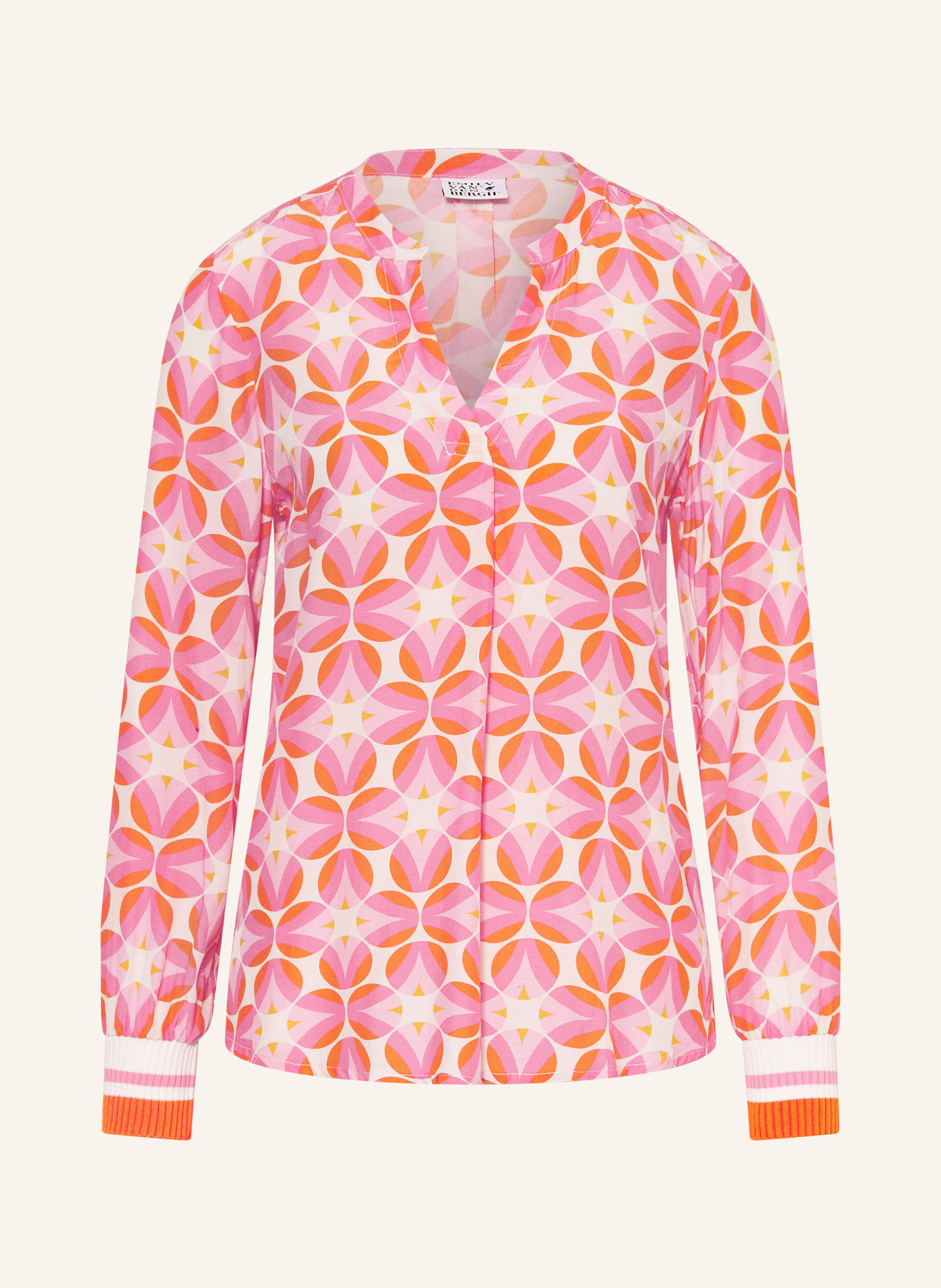 Emily VAN DEN BERGH Blusenshirt: ECRU / NEONROSA / ORANGE