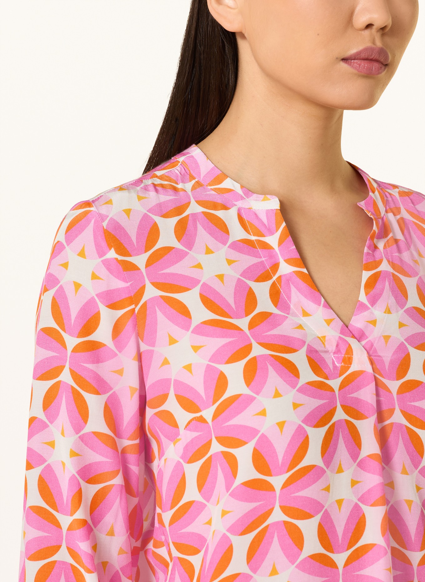Emily VAN DEN BERGH Blusenshirt: ECRU / NEONROSA / ORANGE