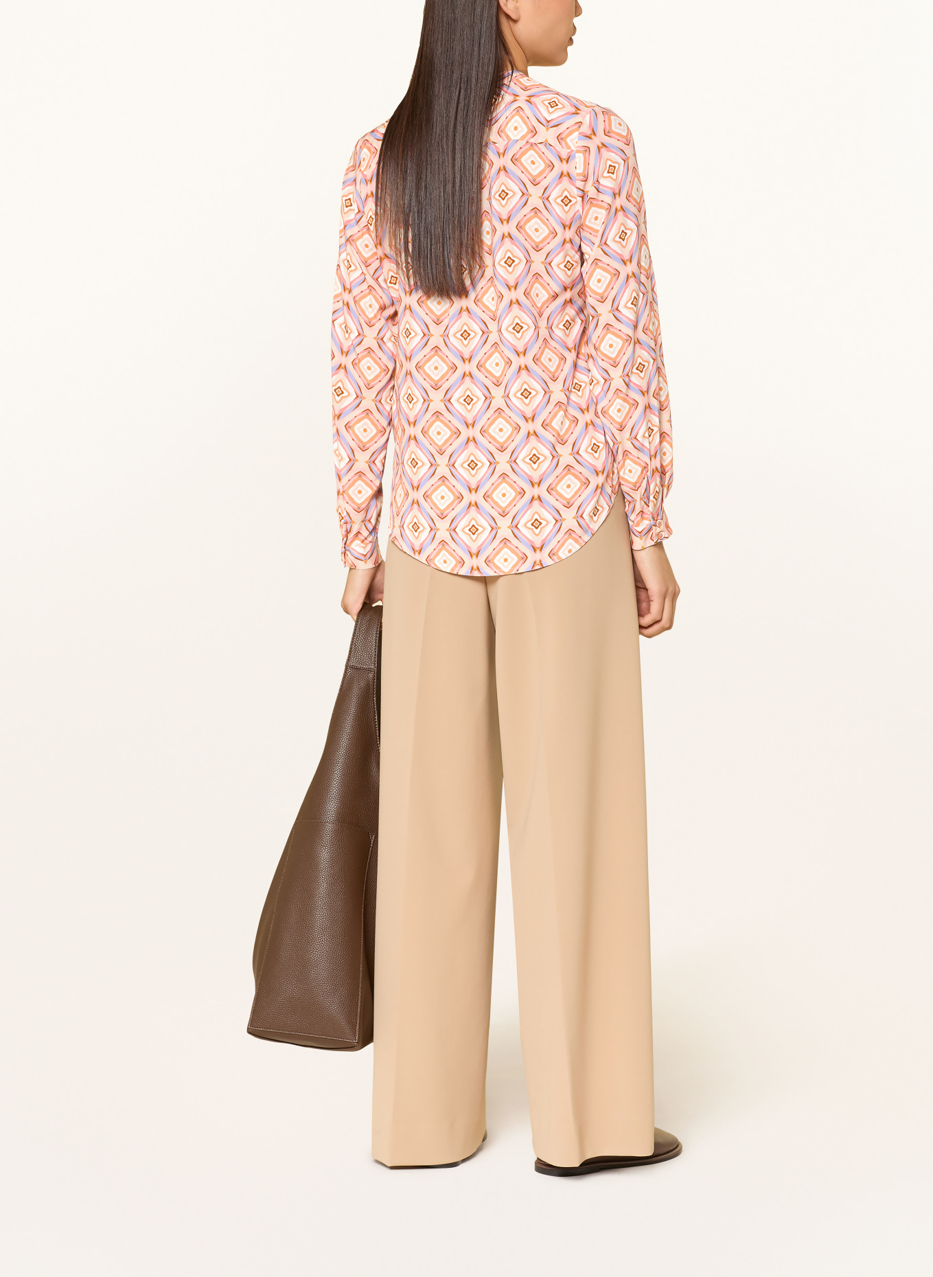 Emily VAN DEN BERGH blouse shirt: LIGHT BROWN / PINK / LIGHT PURPLE