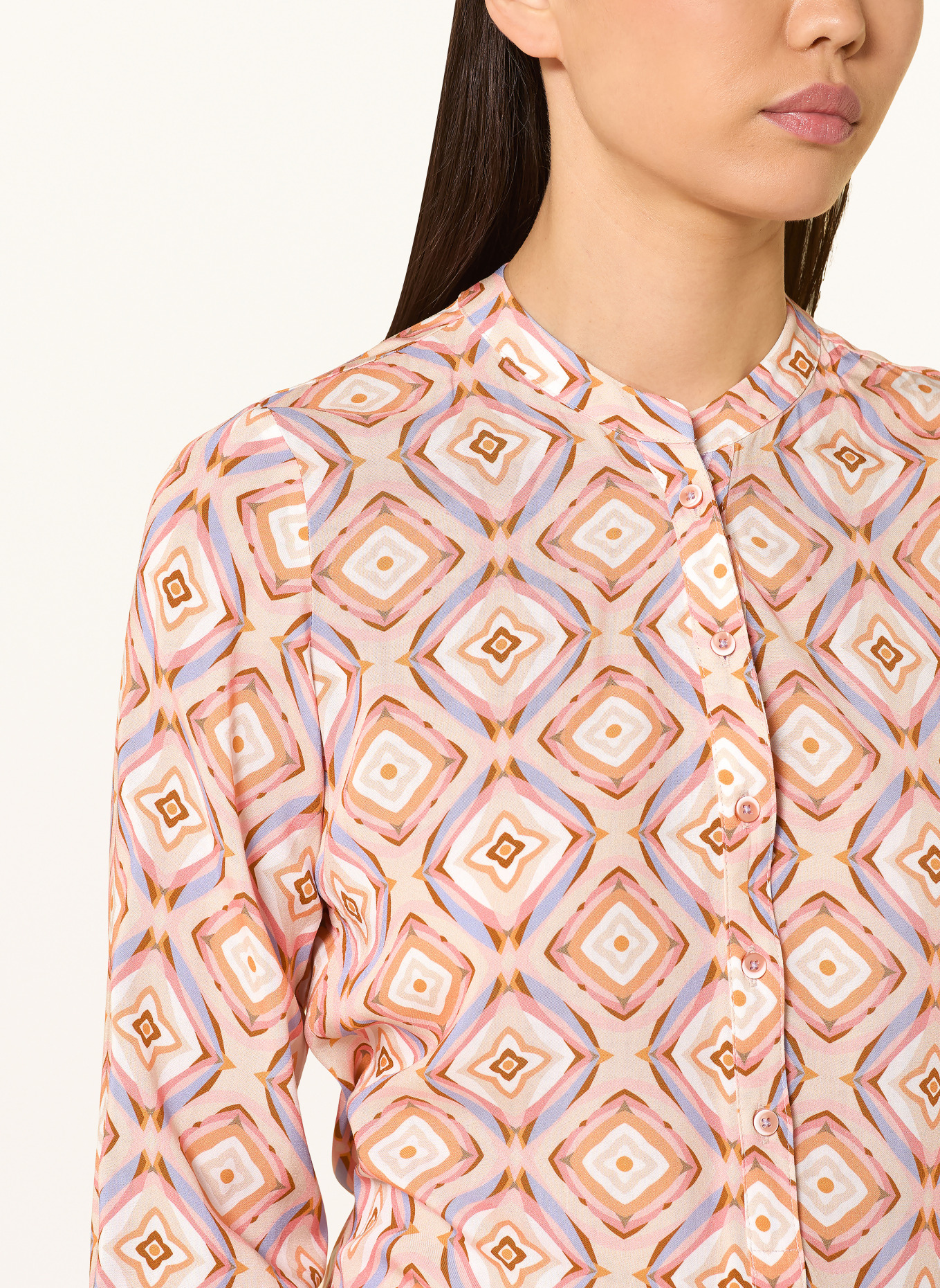 Emily VAN DEN BERGH blouse shirt: LIGHT BROWN / PINK / LIGHT PURPLE