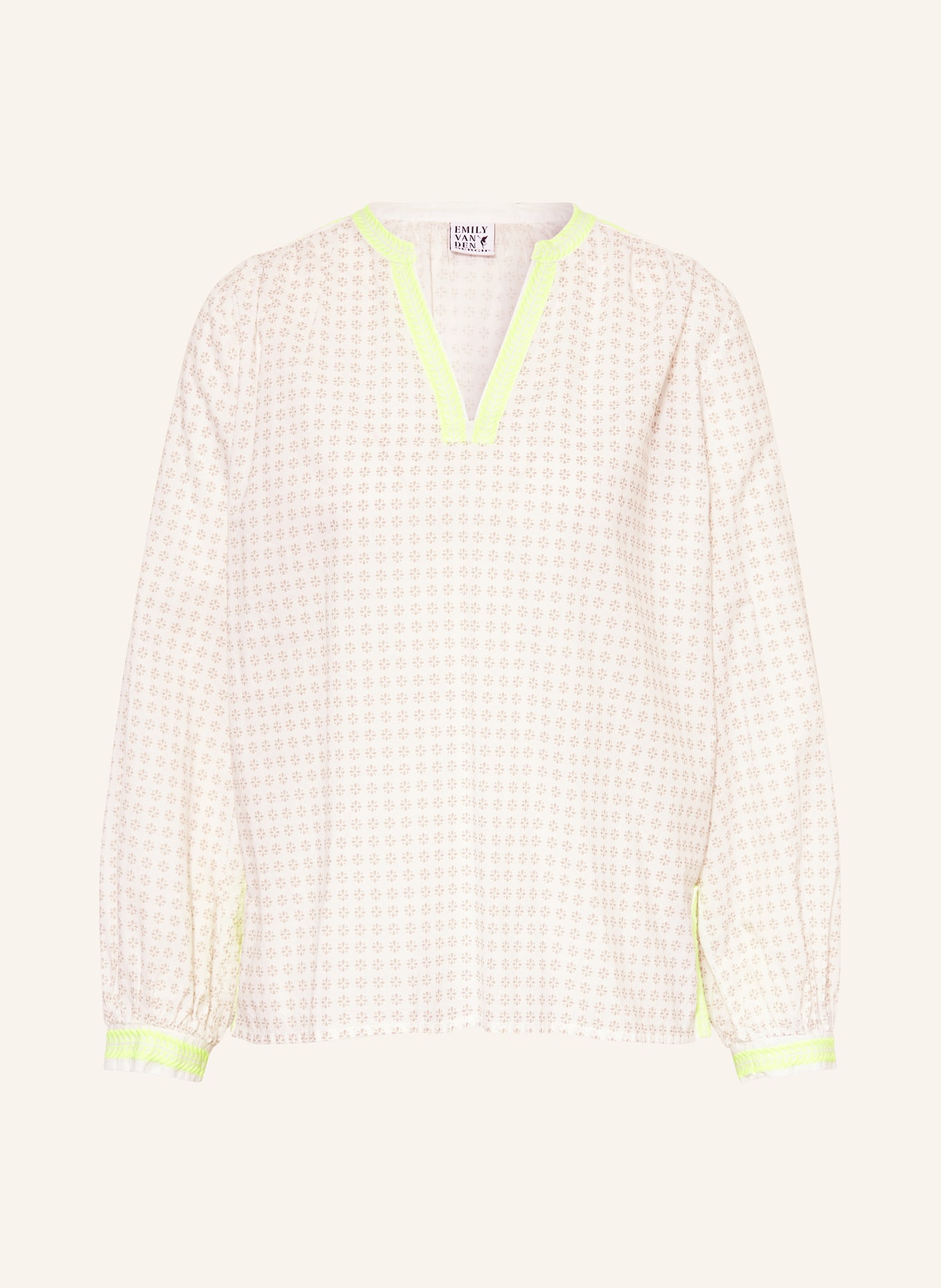 Emily VAN DEN BERGH blouse shirt: ECRU / LIGHT BROWN
