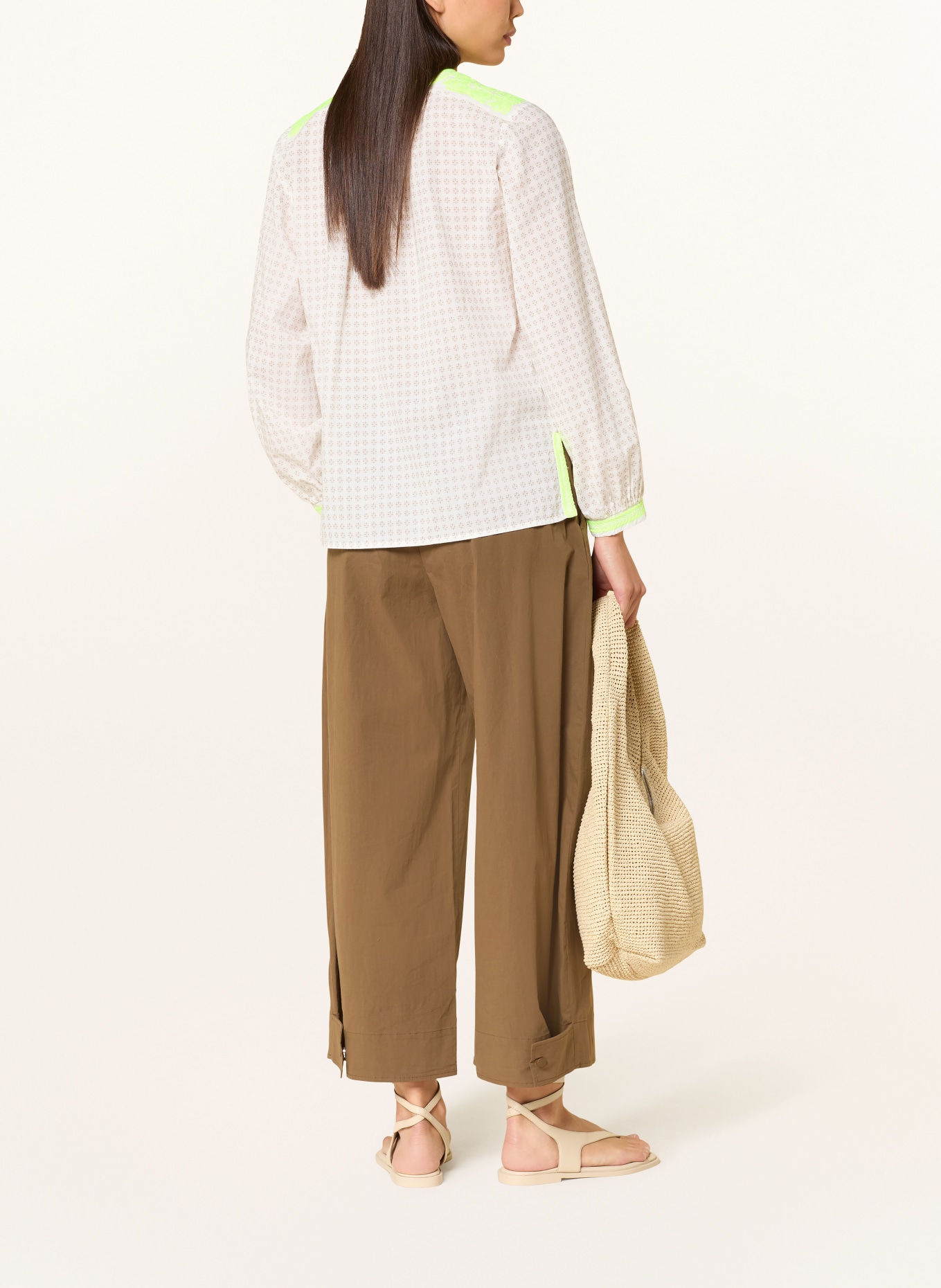 Emily VAN DEN BERGH blouse shirt: ECRU / LIGHT BROWN