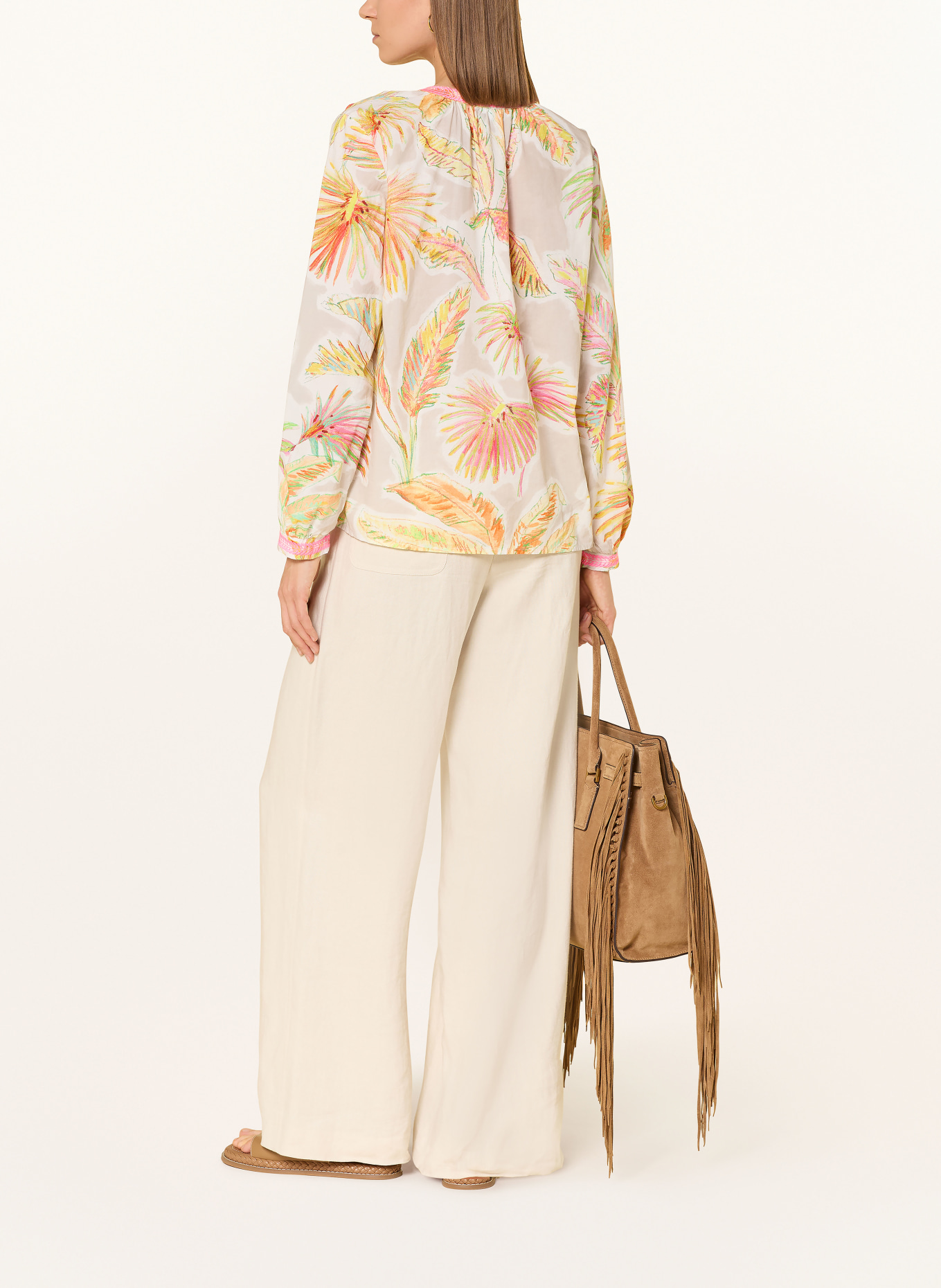 Emily VAN DEN BERGH Blusenshirt: BEIGE / PINK / GELB