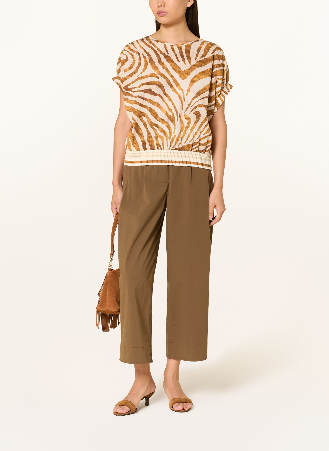 Emily VAN DEN BERGH Blusenshirt: CREME / COGNAC