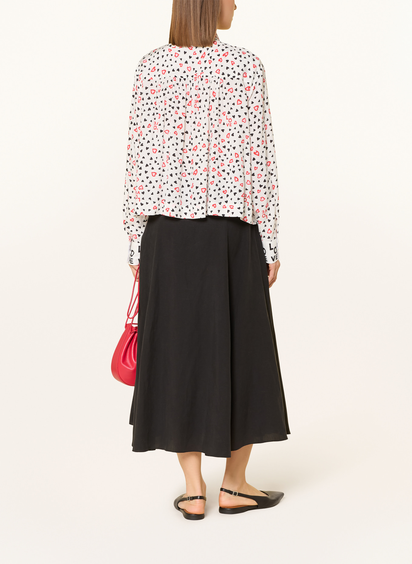 Emily VAN DEN BERGH Hemdbluse: WEISS / ROT / SCHWARZ