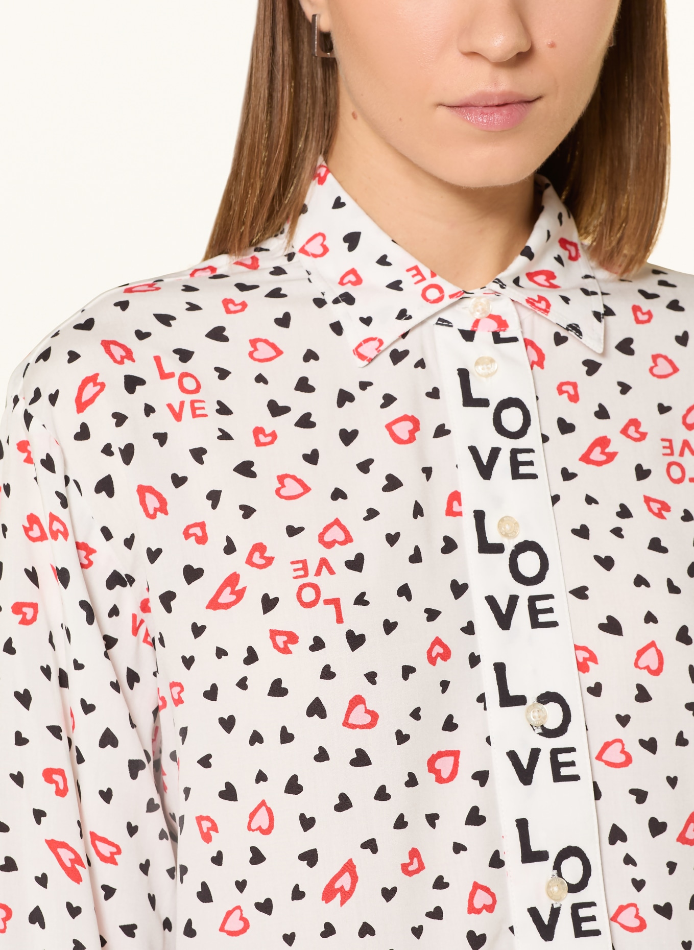 Emily VAN DEN BERGH Hemdbluse: WEISS / ROT / SCHWARZ