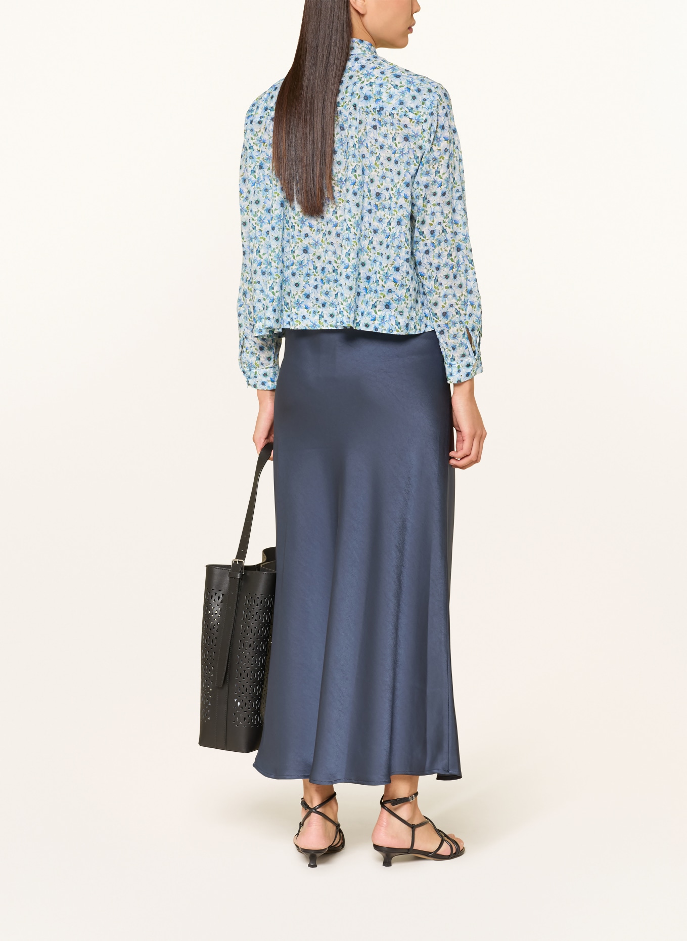 Emily VAN DEN BERGH Hemdbluse: CREME / HELLBLAU / BLAU