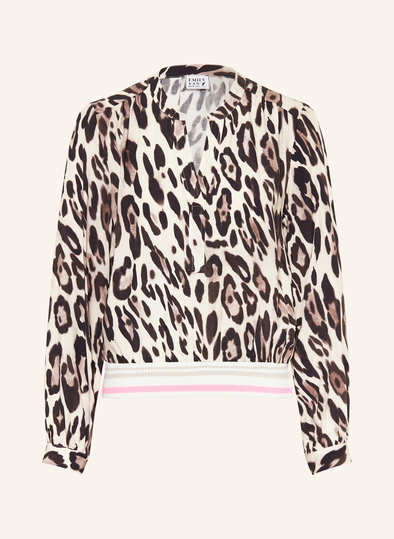 Emily VAN DEN BERGH blouse shirt: CREAM / TAUPE / BLACK