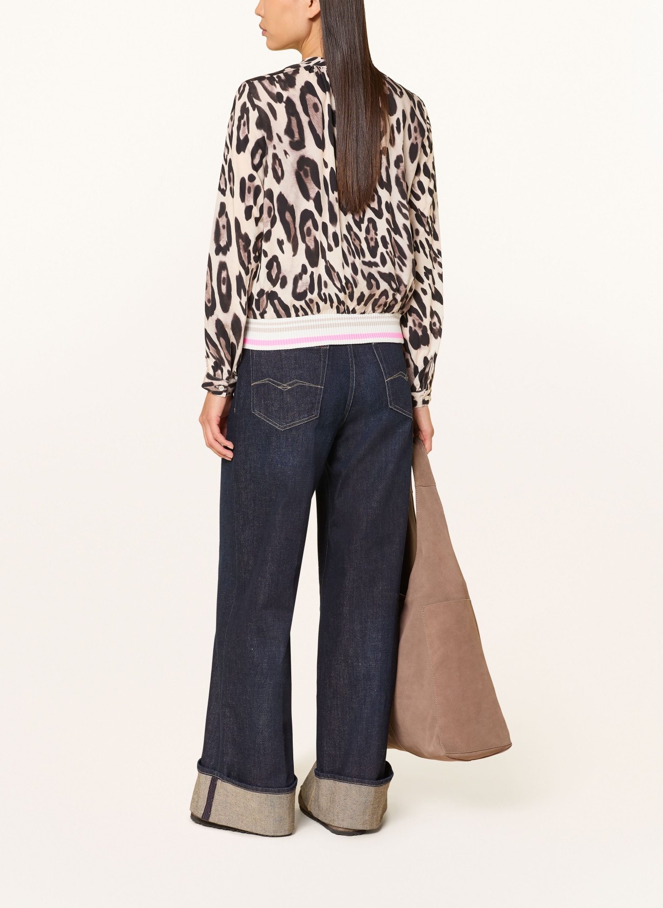 Emily VAN DEN BERGH blouse shirt: CREAM / TAUPE / BLACK