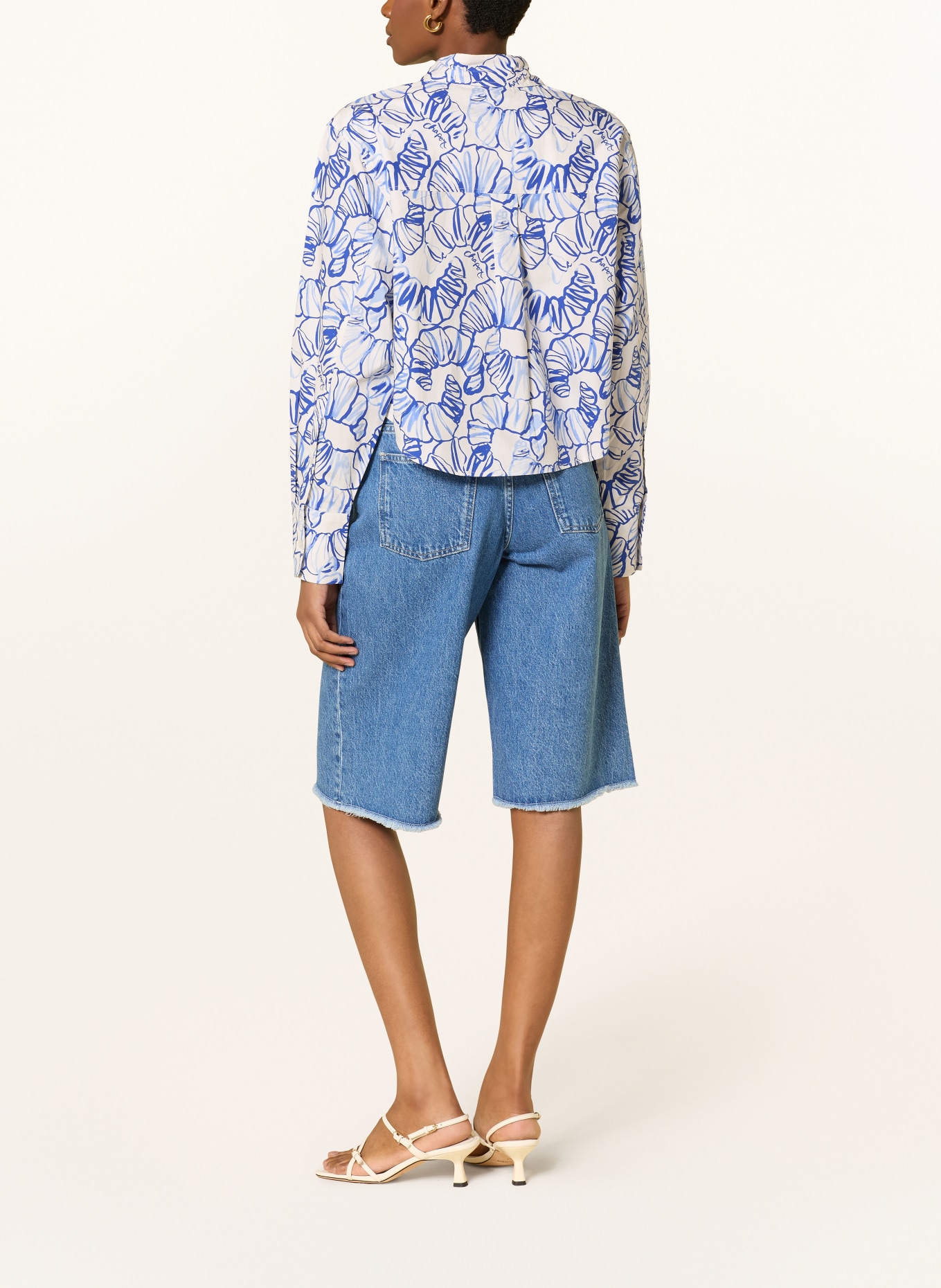 FABIENNE CHAPOT HAIDY shirt blouse: WHITE / BLUE