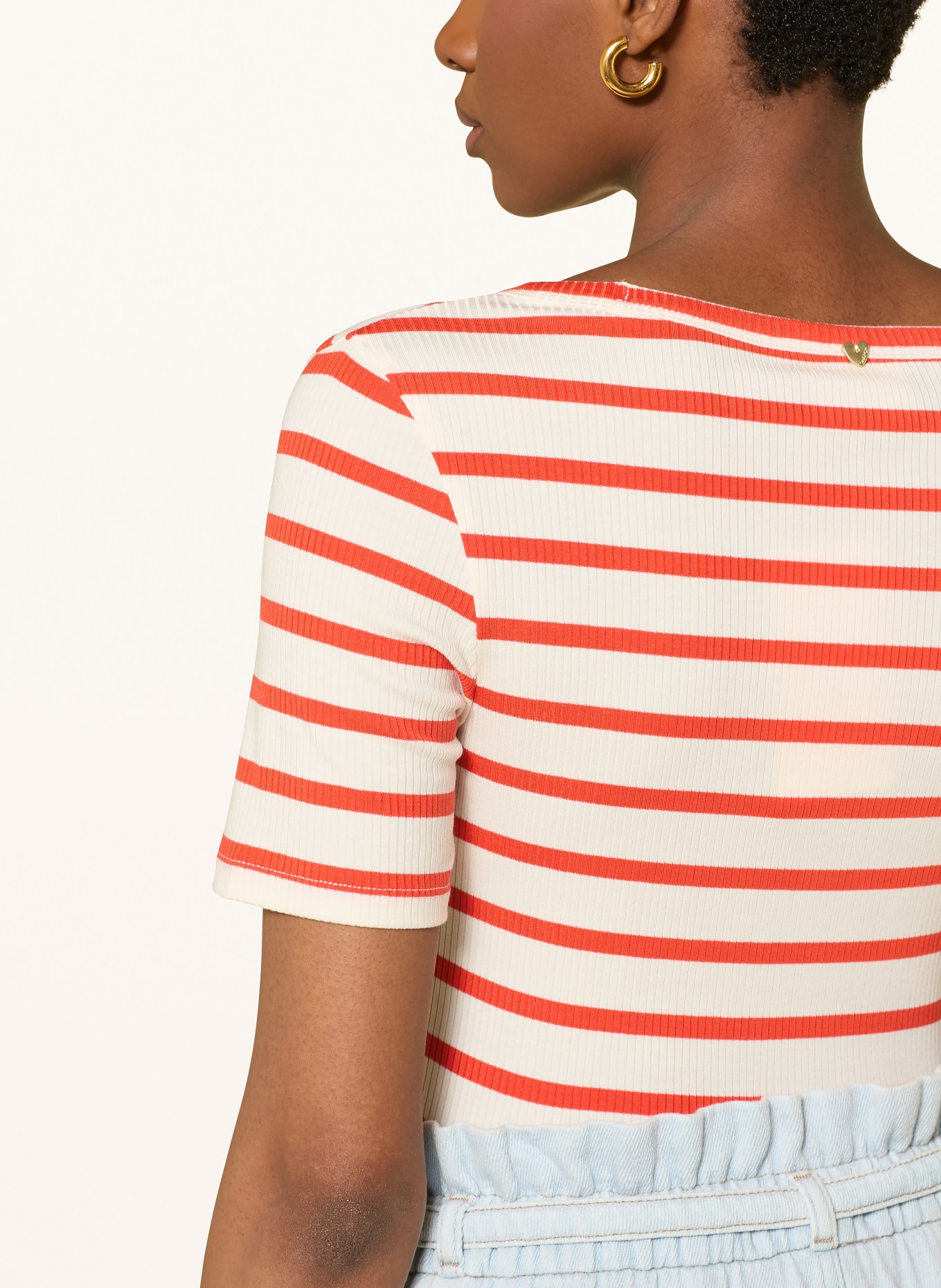 FABIENNE CHAPOT T-shirt LENA: CRÈME / ROUGE