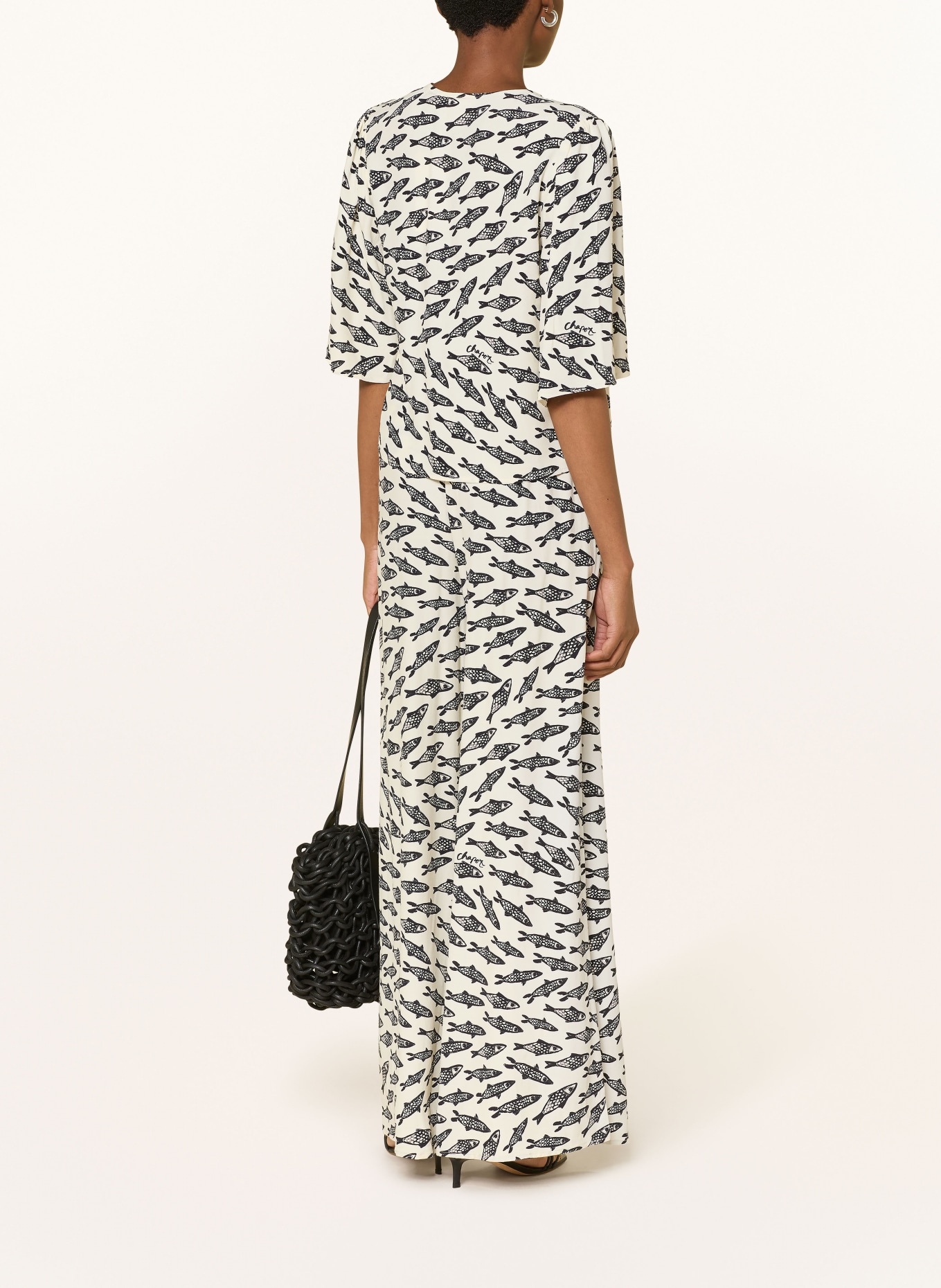 FABIENNE CHAPOT Pantalon Marlene PALAPA: BLANC / NOIR