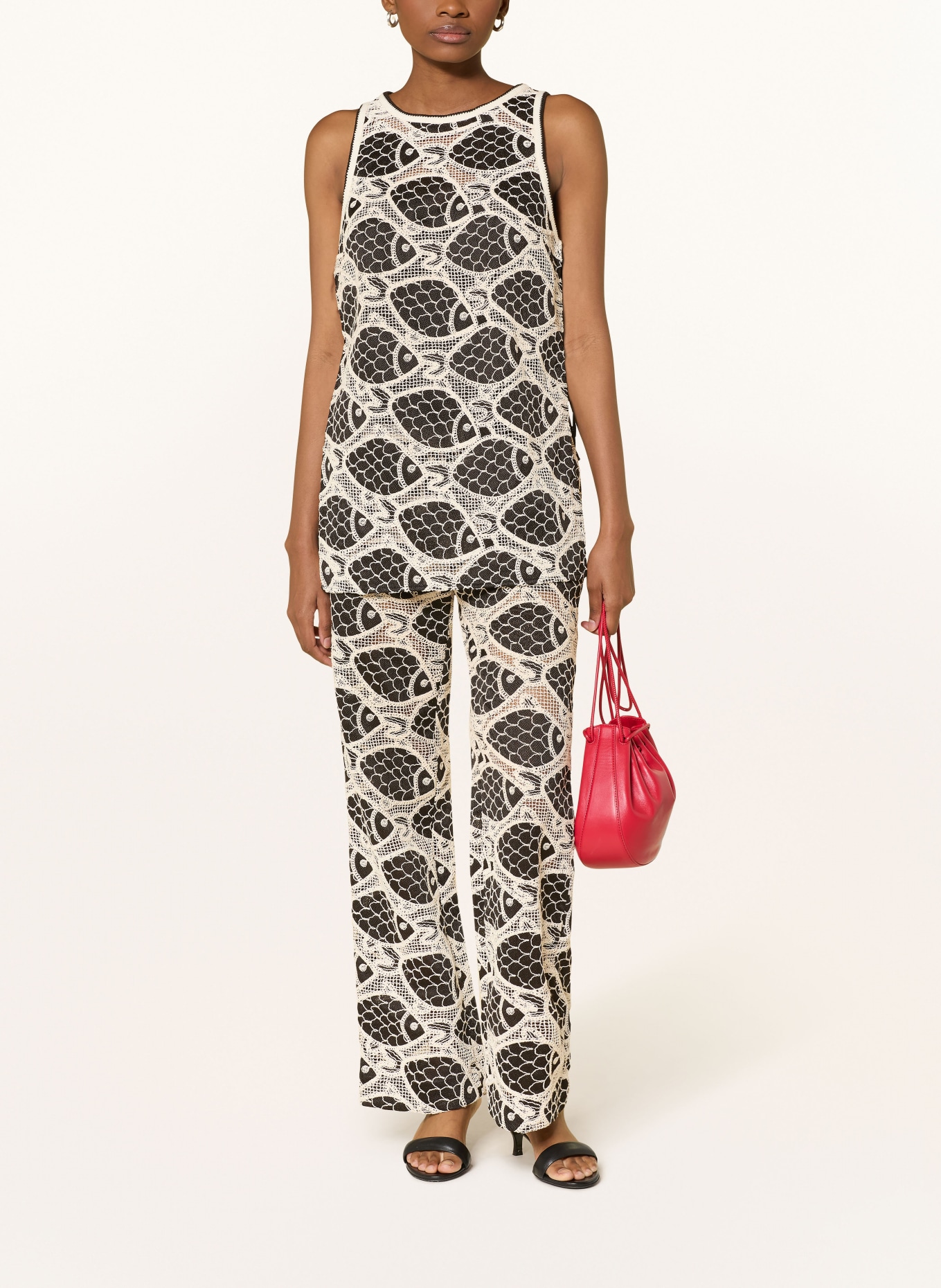 FABIENNE CHAPOT Top LUCA: BÍLÁ / TMAVĚ MODRÁ