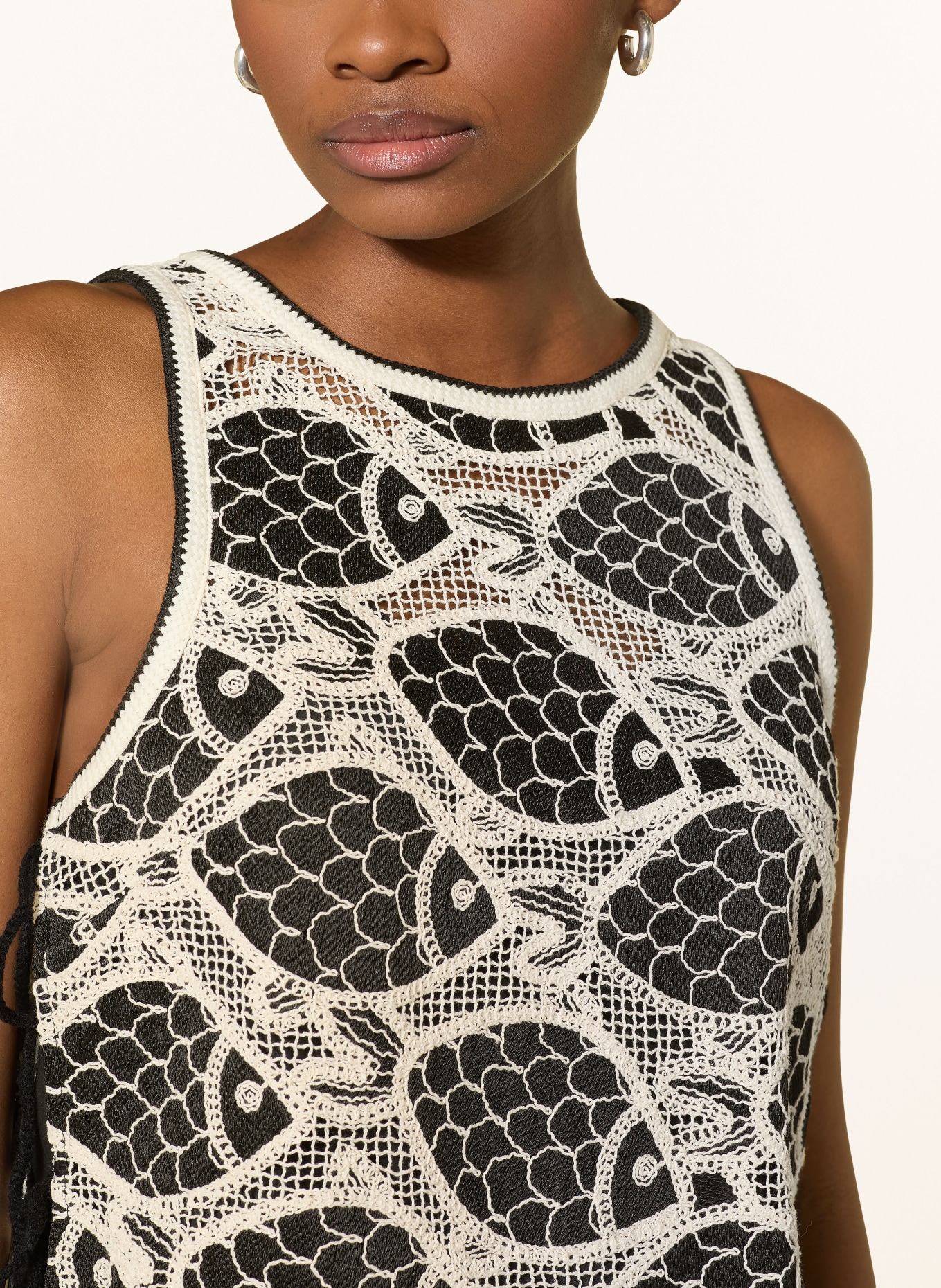 FABIENNE CHAPOT Top LUCA: BÍLÁ / TMAVĚ MODRÁ