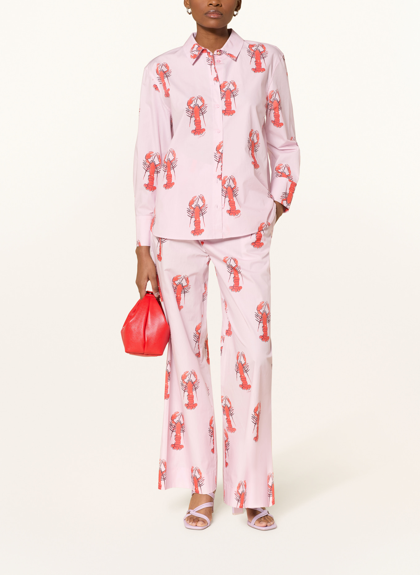 FABIENNE CHAPOT Marlenehose VIVIEN: ROSA / ROT