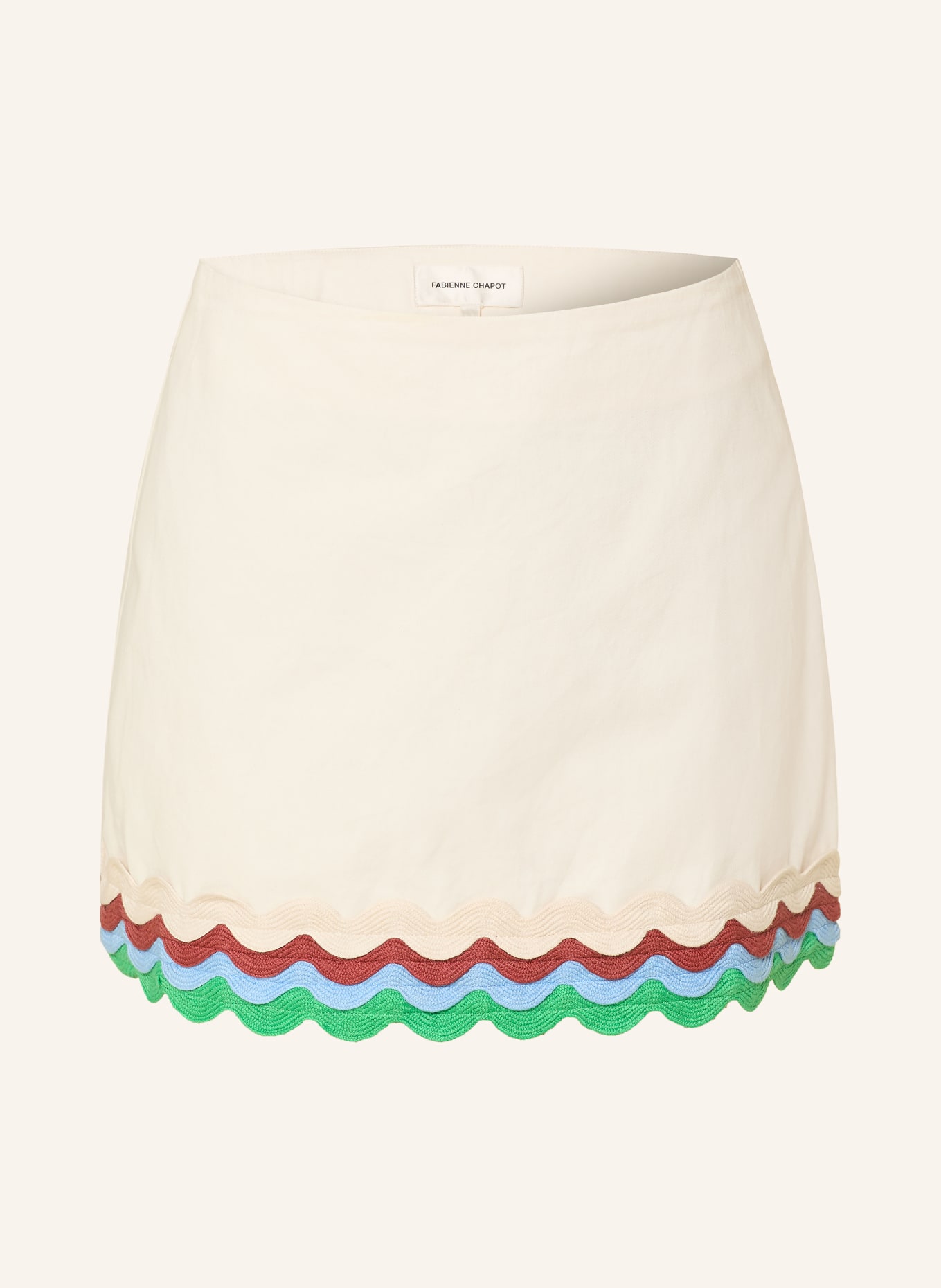 FABIENNE CHAPOT Rok TELHA: WIT / GROEN / LICHTBLAUW