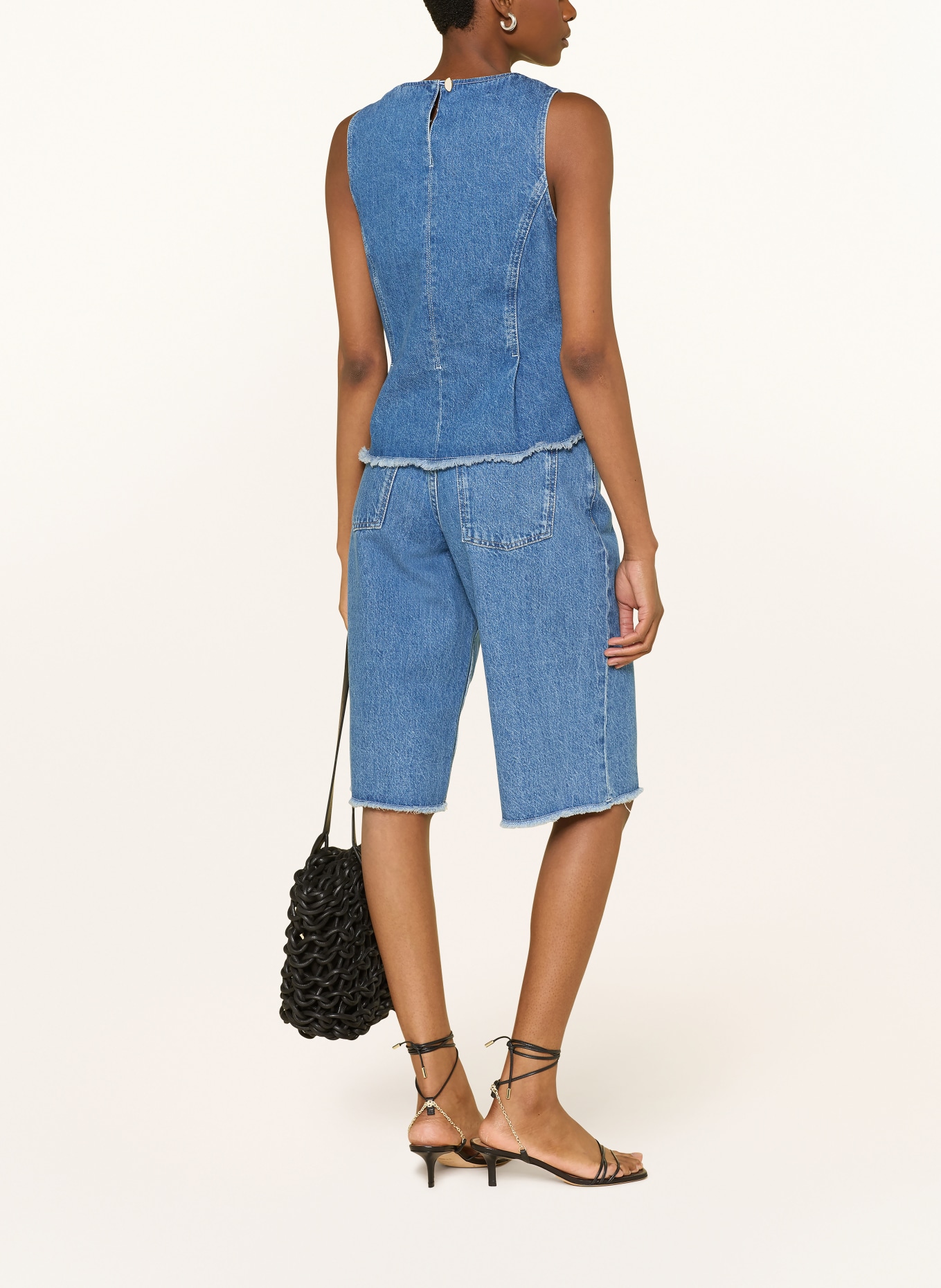 FABIENNE CHAPOT LUCY denim Bermuda shorts: BLUE