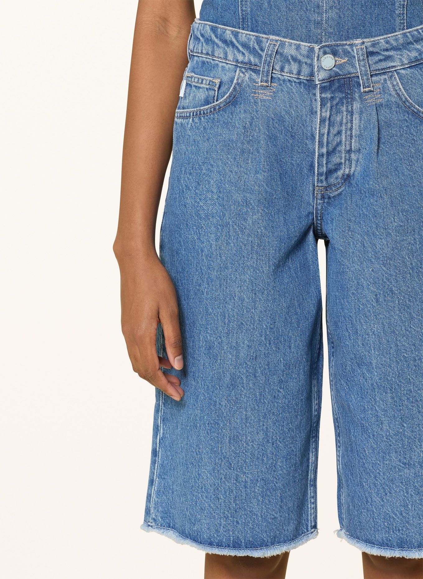 FABIENNE CHAPOT LUCY denim Bermuda shorts: BLUE