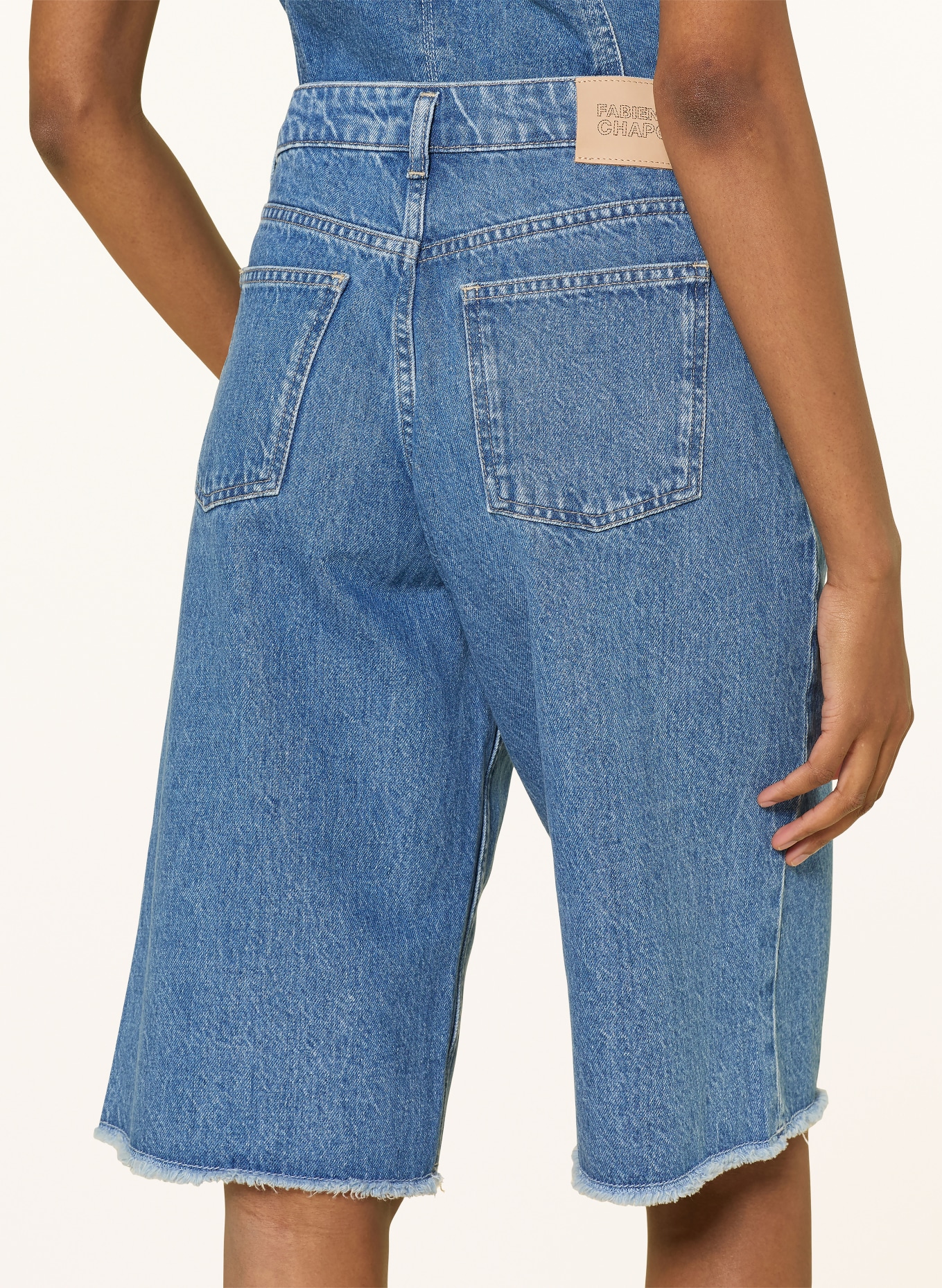 FABIENNE CHAPOT LUCY denim Bermuda shorts: BLUE