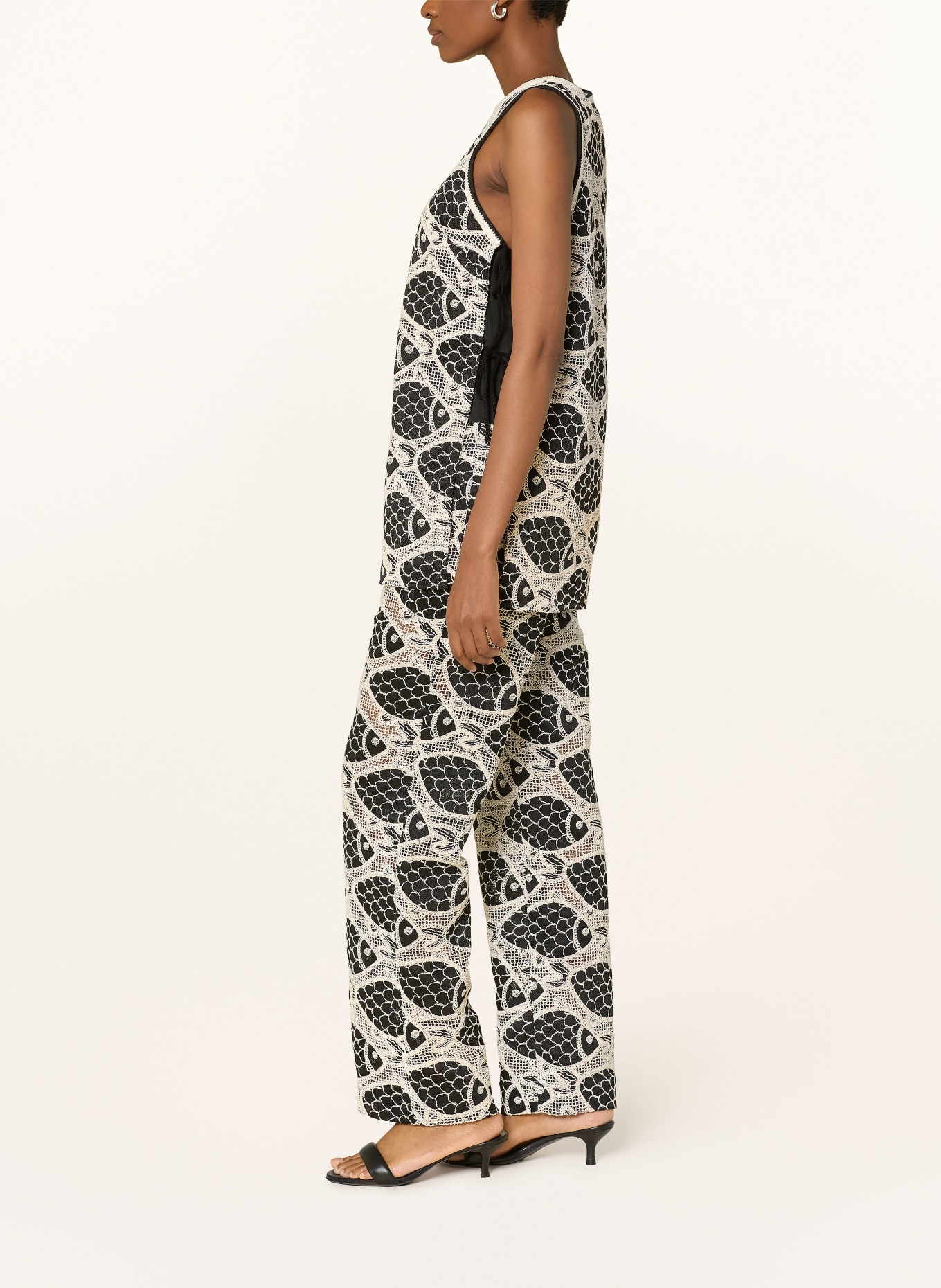 FABIENNE CHAPOT Hose MORA: SCHWARZ / CREME