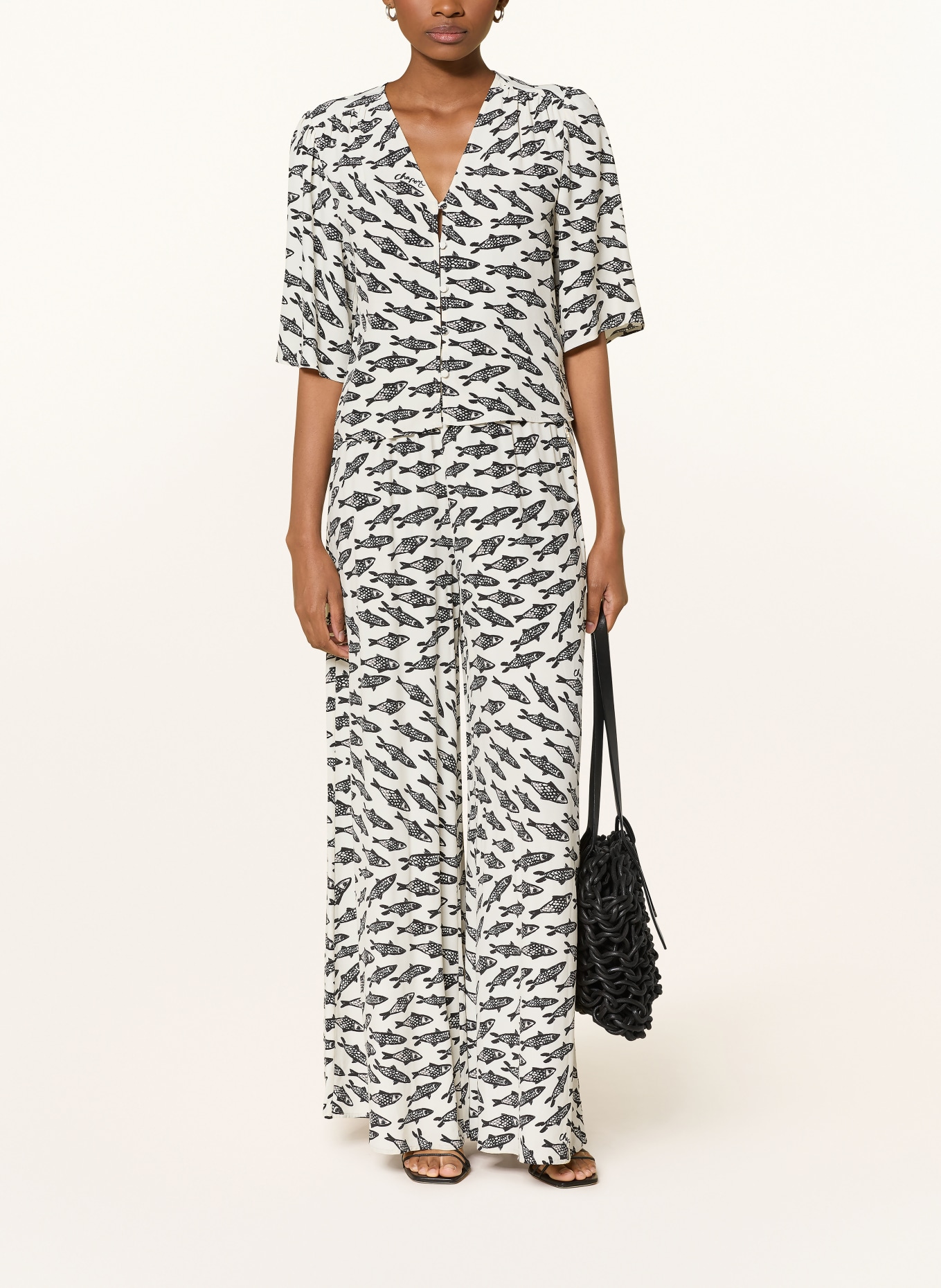 FABIENNE CHAPOT Bluzka STARLET: BIAŁY / CZARNY