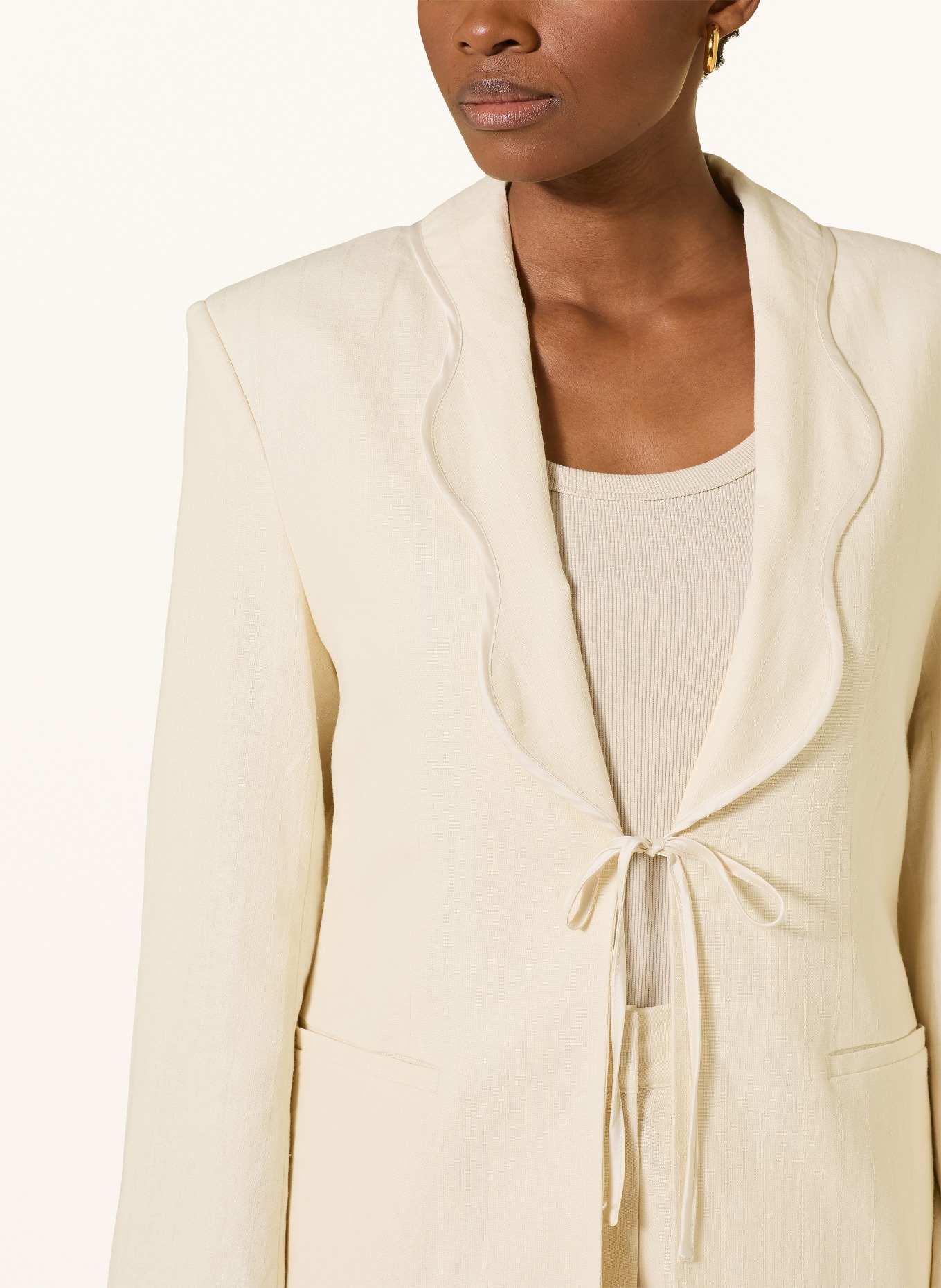 FABIENNE CHAPOT Blazer MILLOR mit Leinen: CREME