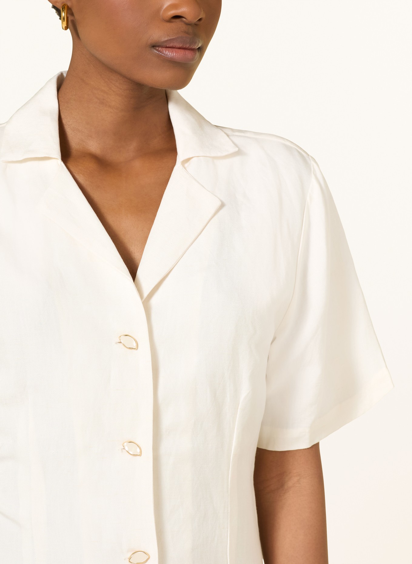 FABIENNE CHAPOT Jurk MELODY met linnen: CRÈME