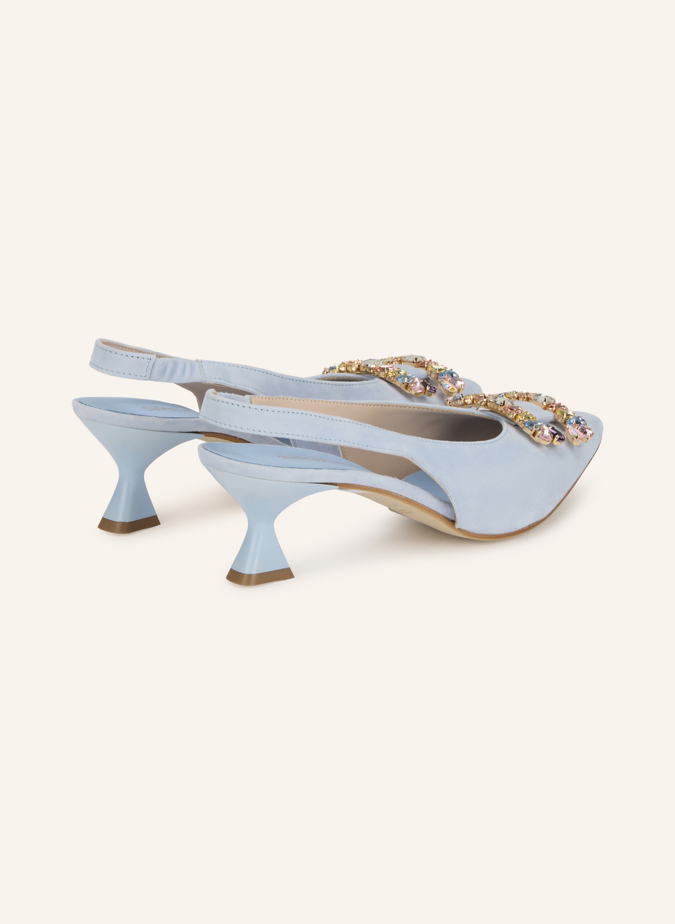 darling harbour Sling pumps with gemstones: LIGHT BLUE