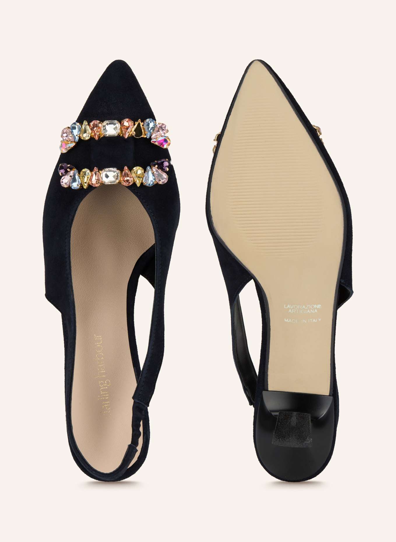 darling harbour Slingpumps mit Schmucksteinen: SCHWARZ