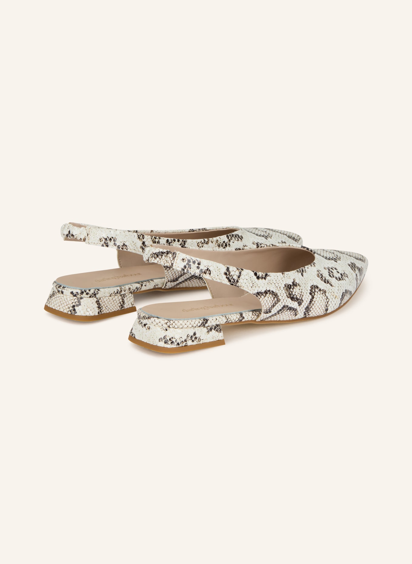 darling harbour sling ballerinas: WHITE / BLACK