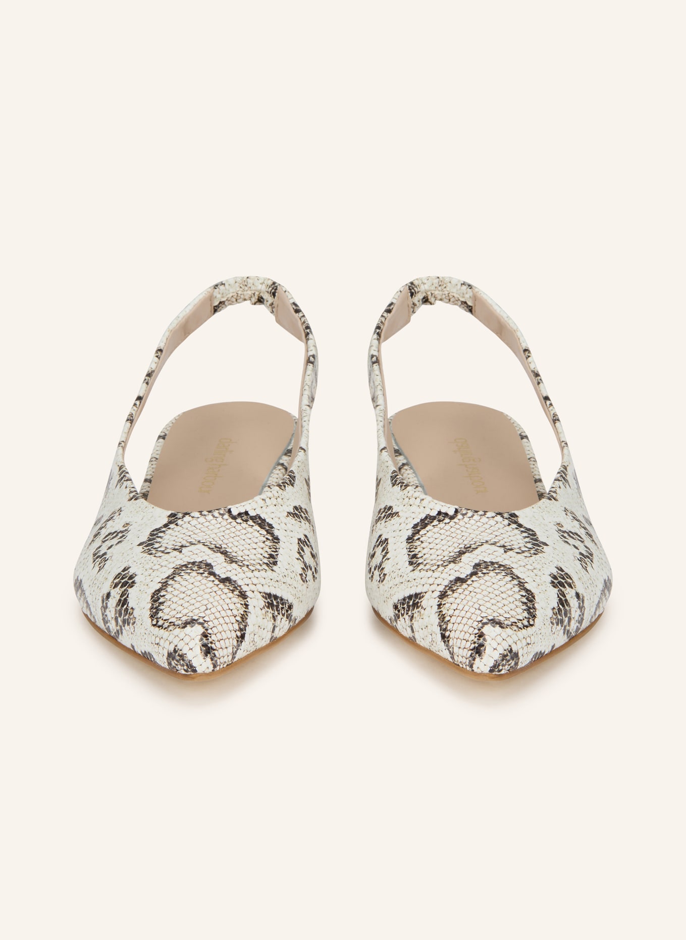 darling harbour sling ballerinas: WHITE / BLACK