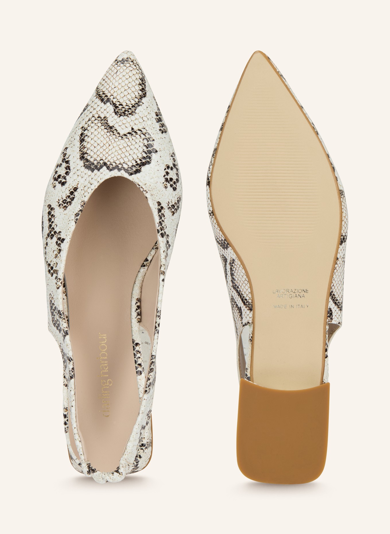 darling harbour sling ballerinas: WHITE / BLACK