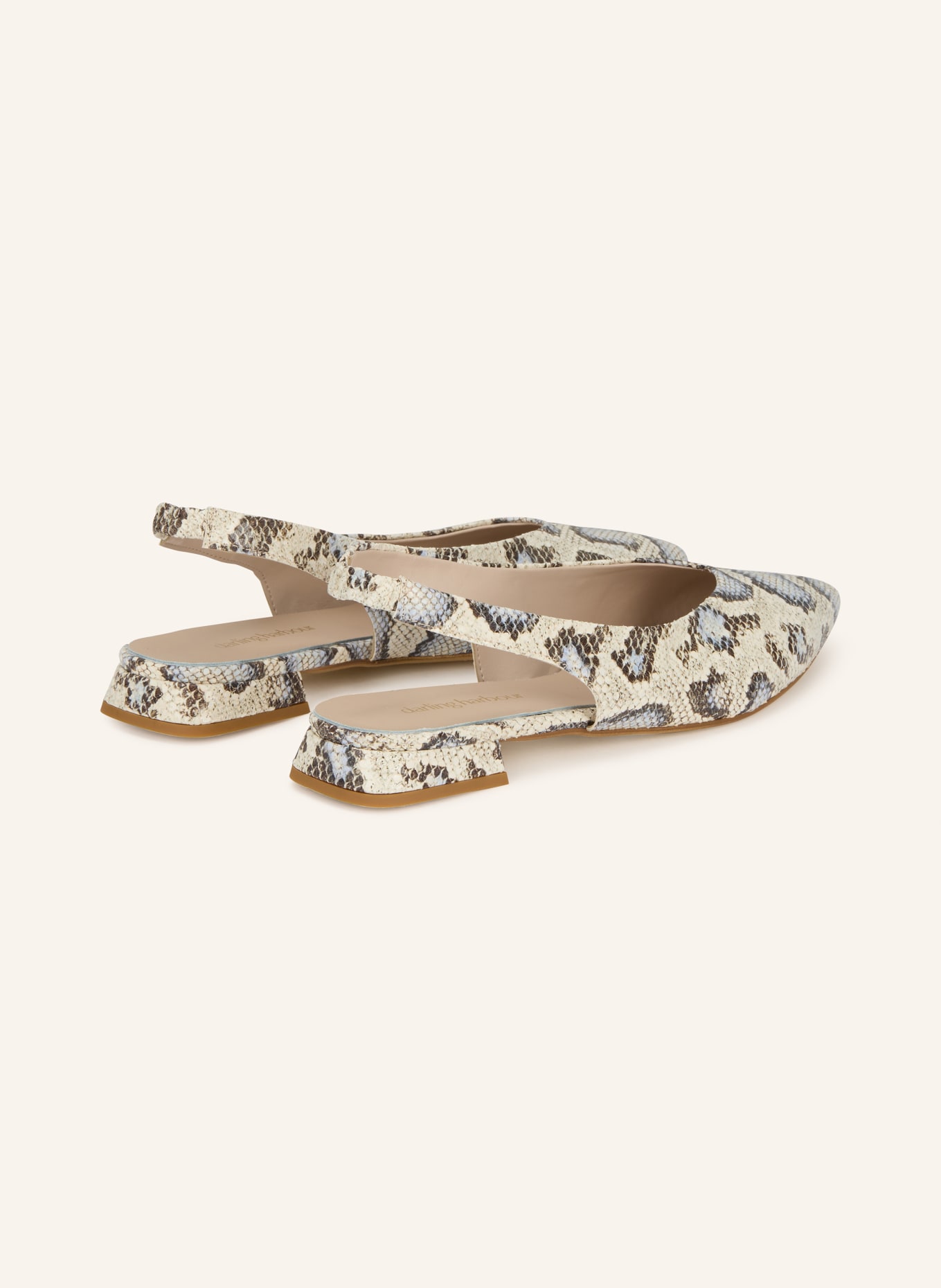 darling harbour sling ballerinas: CREAM / LIGHT BLUE / BLACK