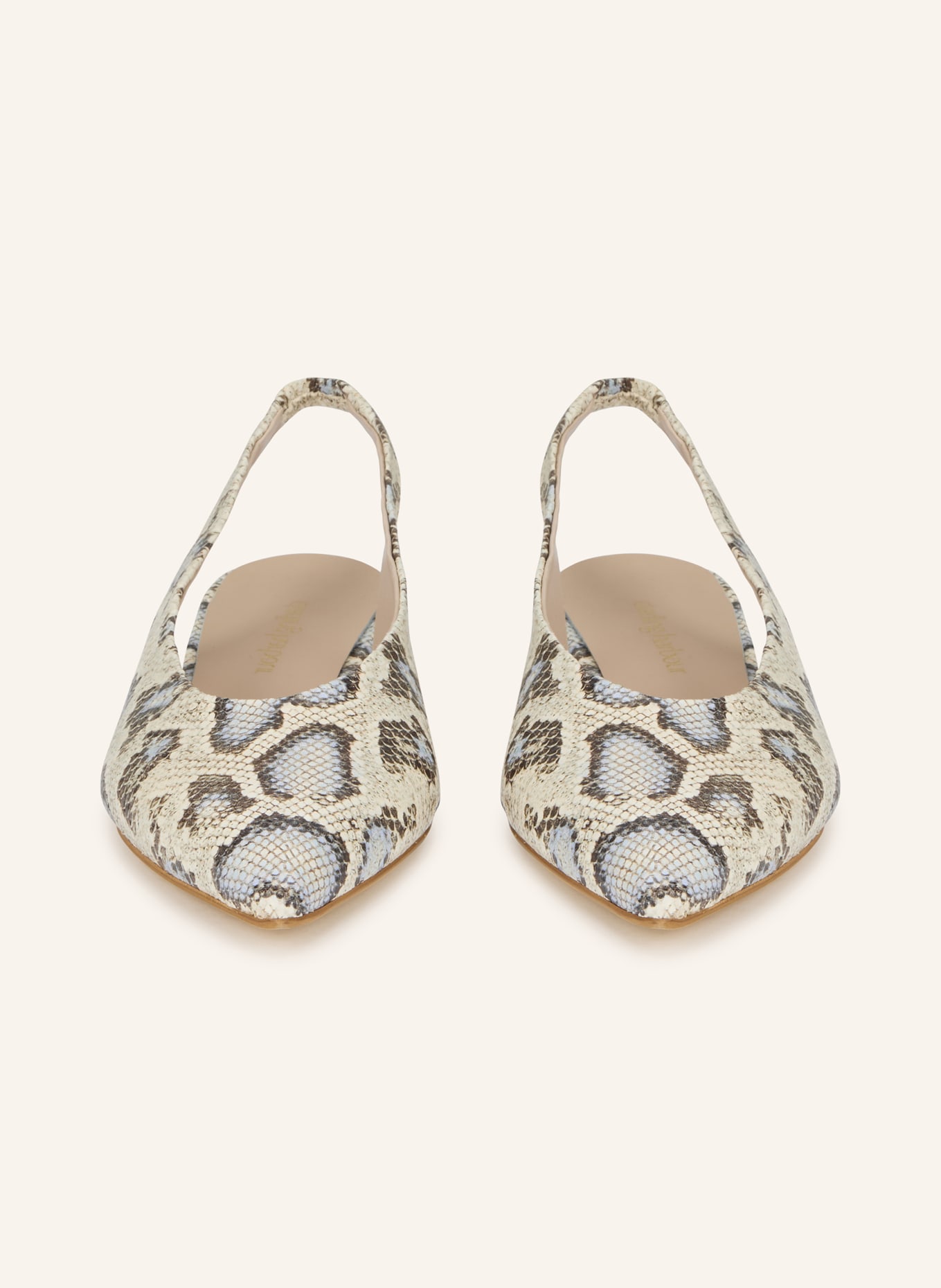 darling harbour sling ballerinas: CREAM / LIGHT BLUE / BLACK