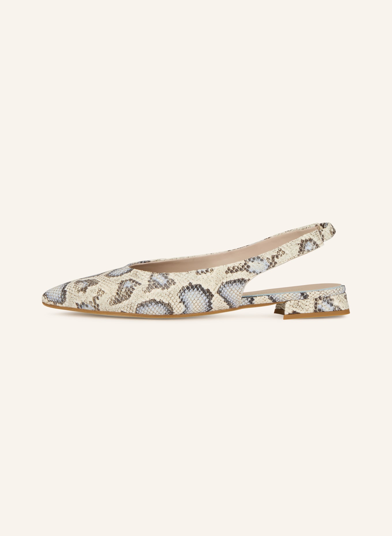 darling harbour sling ballerinas: CREAM / LIGHT BLUE / BLACK